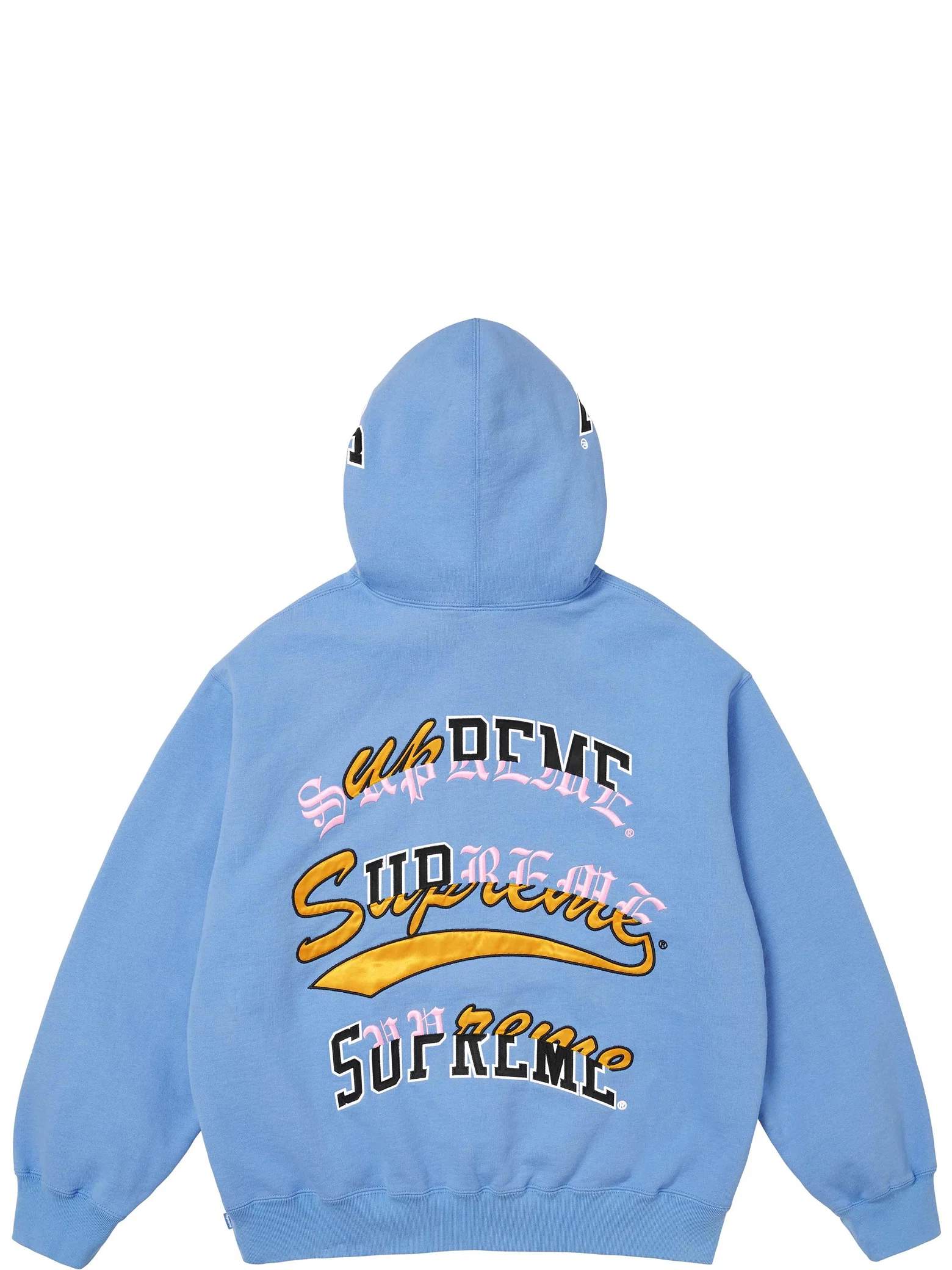 Худи Supreme FW25 Multi Logos Hooded Sweatshirt "Light Blue" | Farsel
