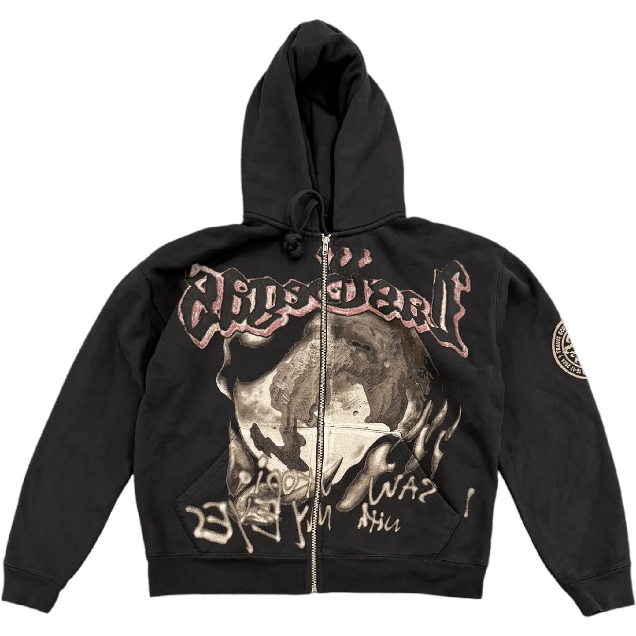  Travis Scott FW24 Utopia My Eyes Zip Hoodie "Black" | Farsel