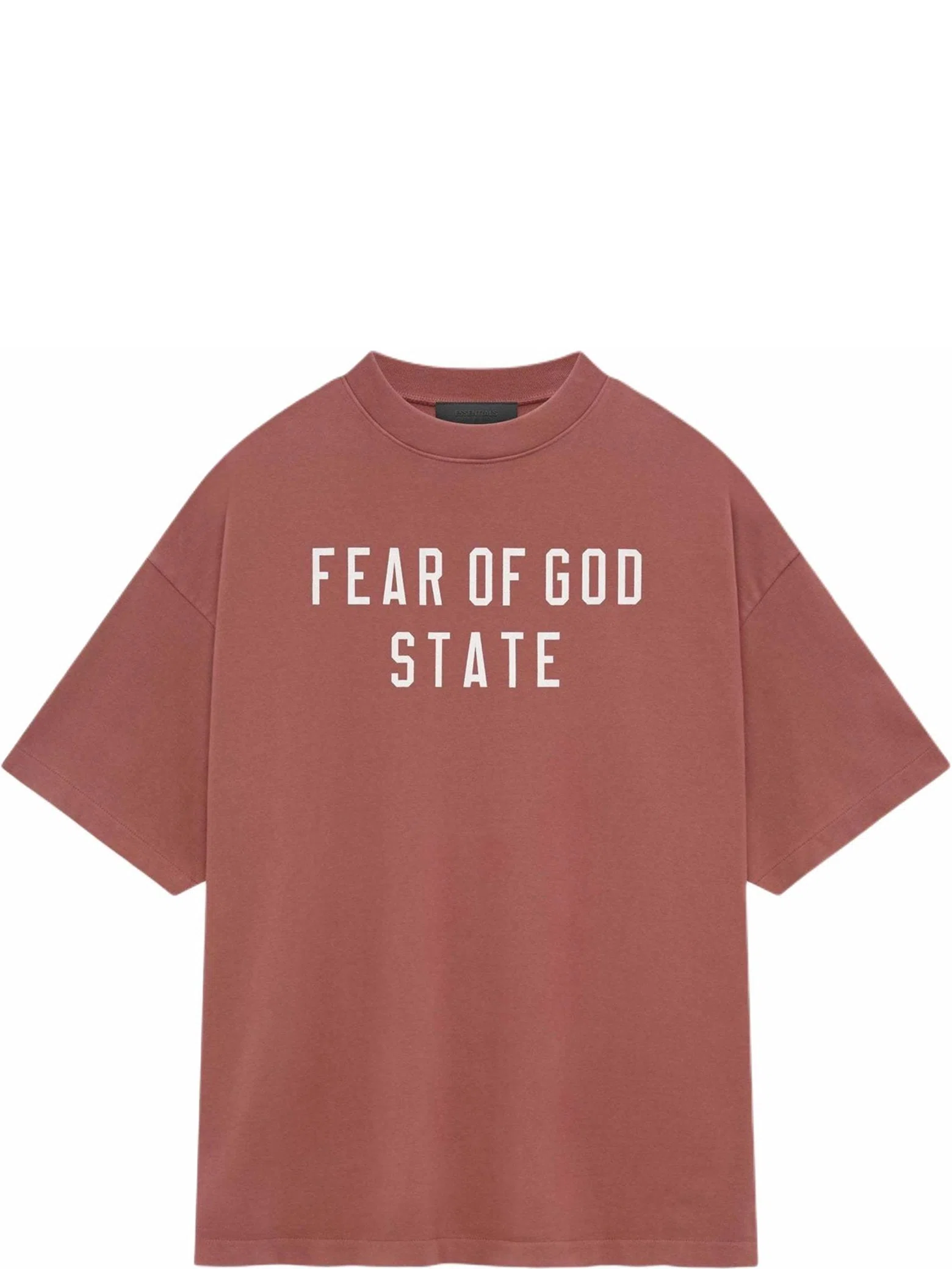 Футболки Fear of God FW24 Essentials Heavy Crewneck Tee "Crimson" | Farsel