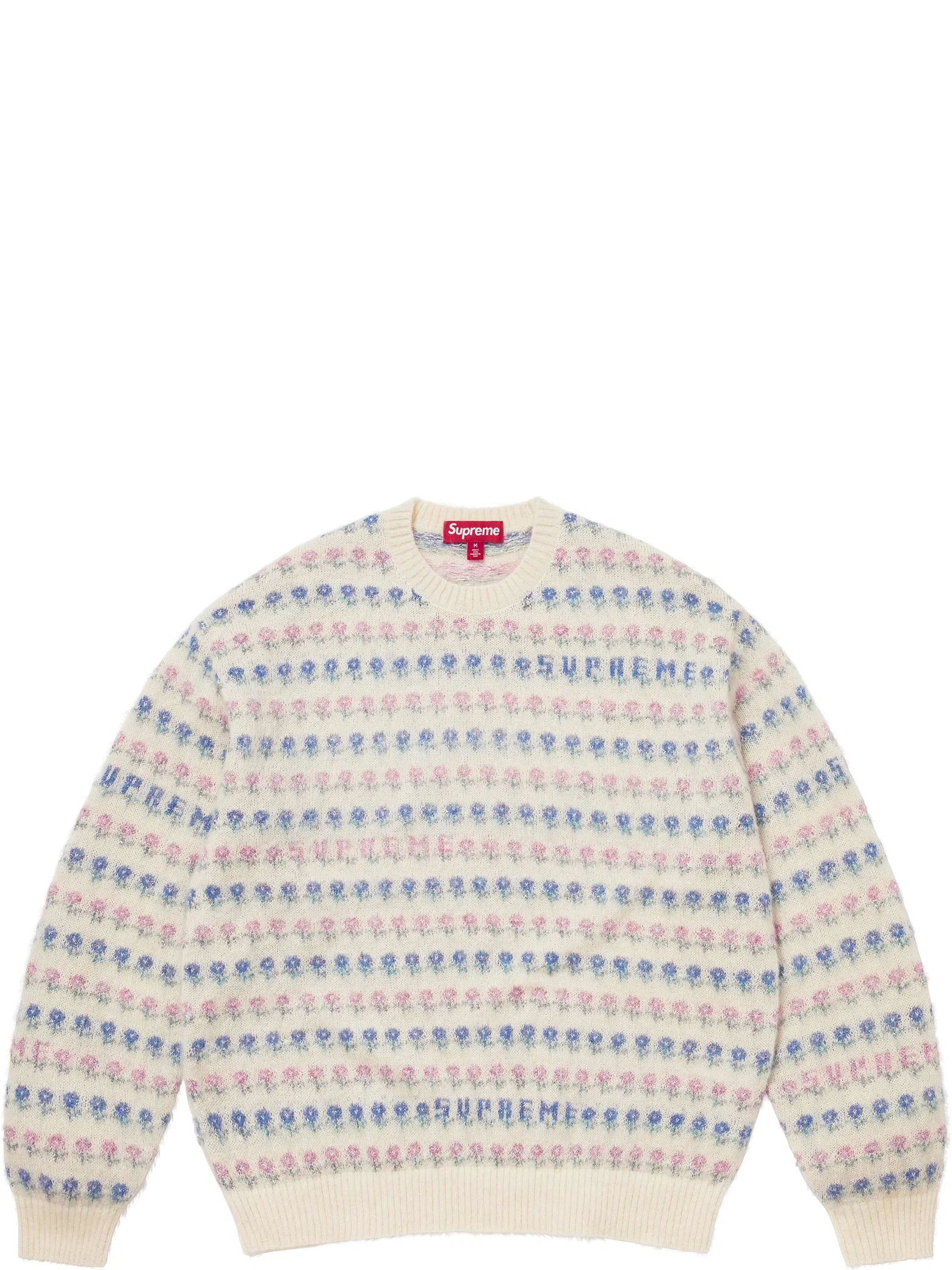 Свитеры Supreme FW25 Flowers Metallic Sweater "Ivory" | Farsel
