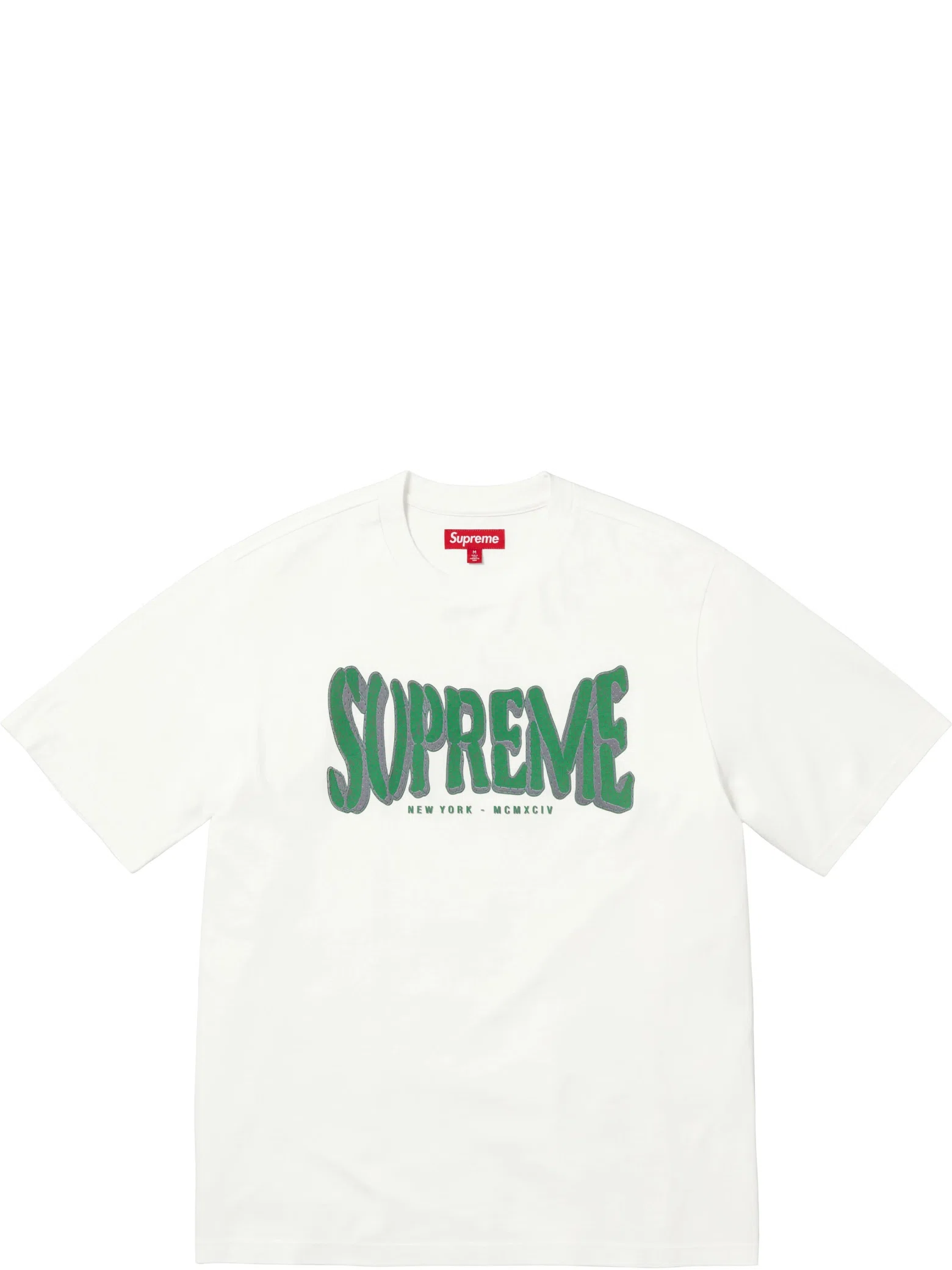Футболки Supreme SS25 Flocked Washed S/S Top "White" | Farsel