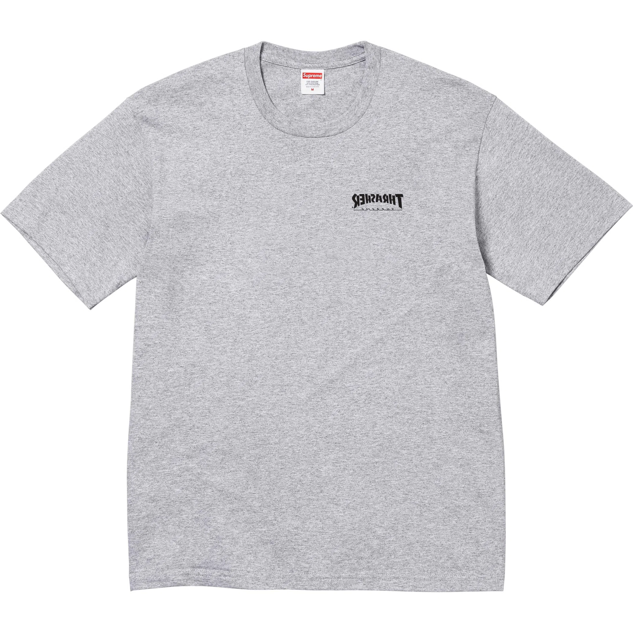 Футболки Supreme FW24 Thrasher Cross Tee "Heather Grey" | Farsel