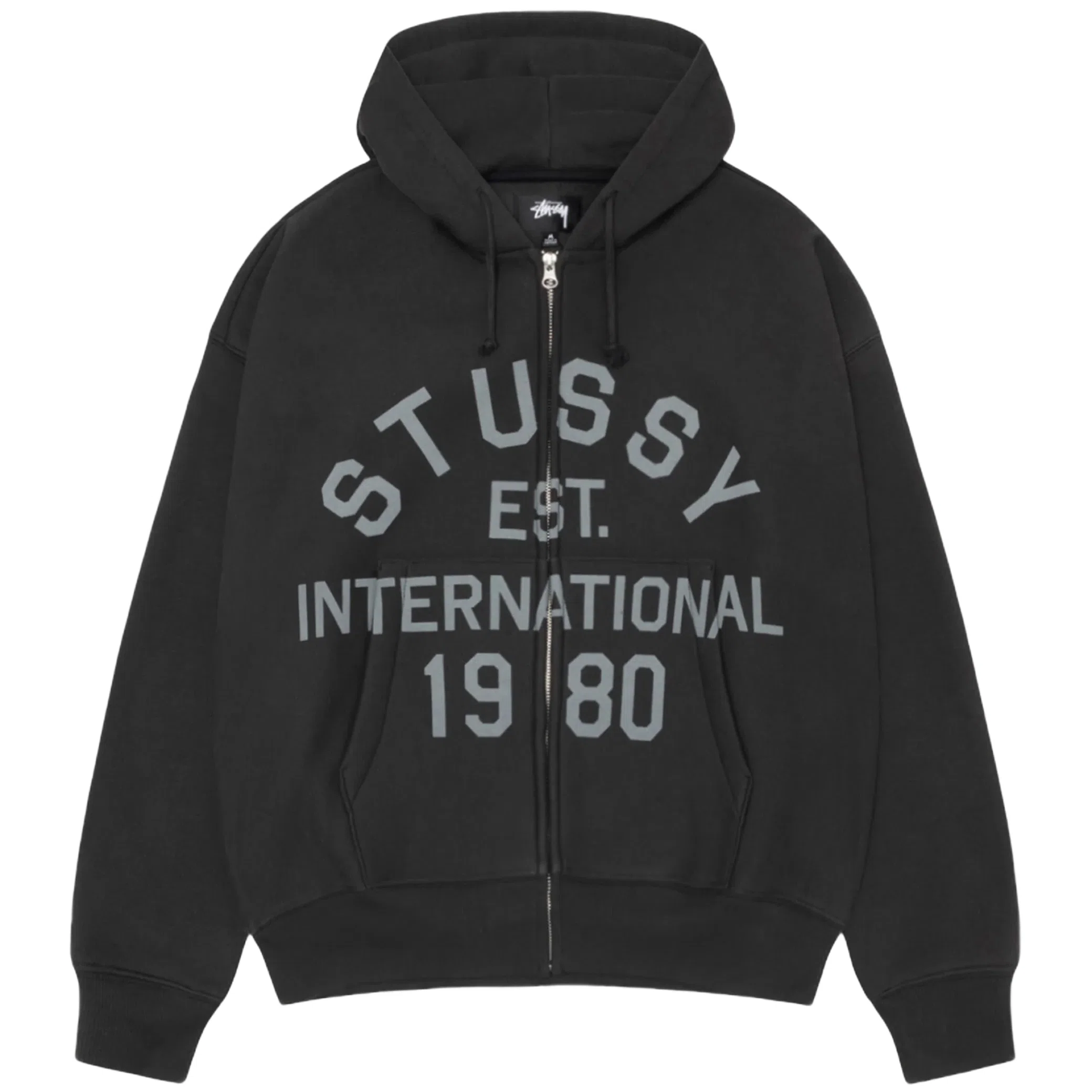 Худи Stussy Established Zip Hoodie "Black" | Farsel