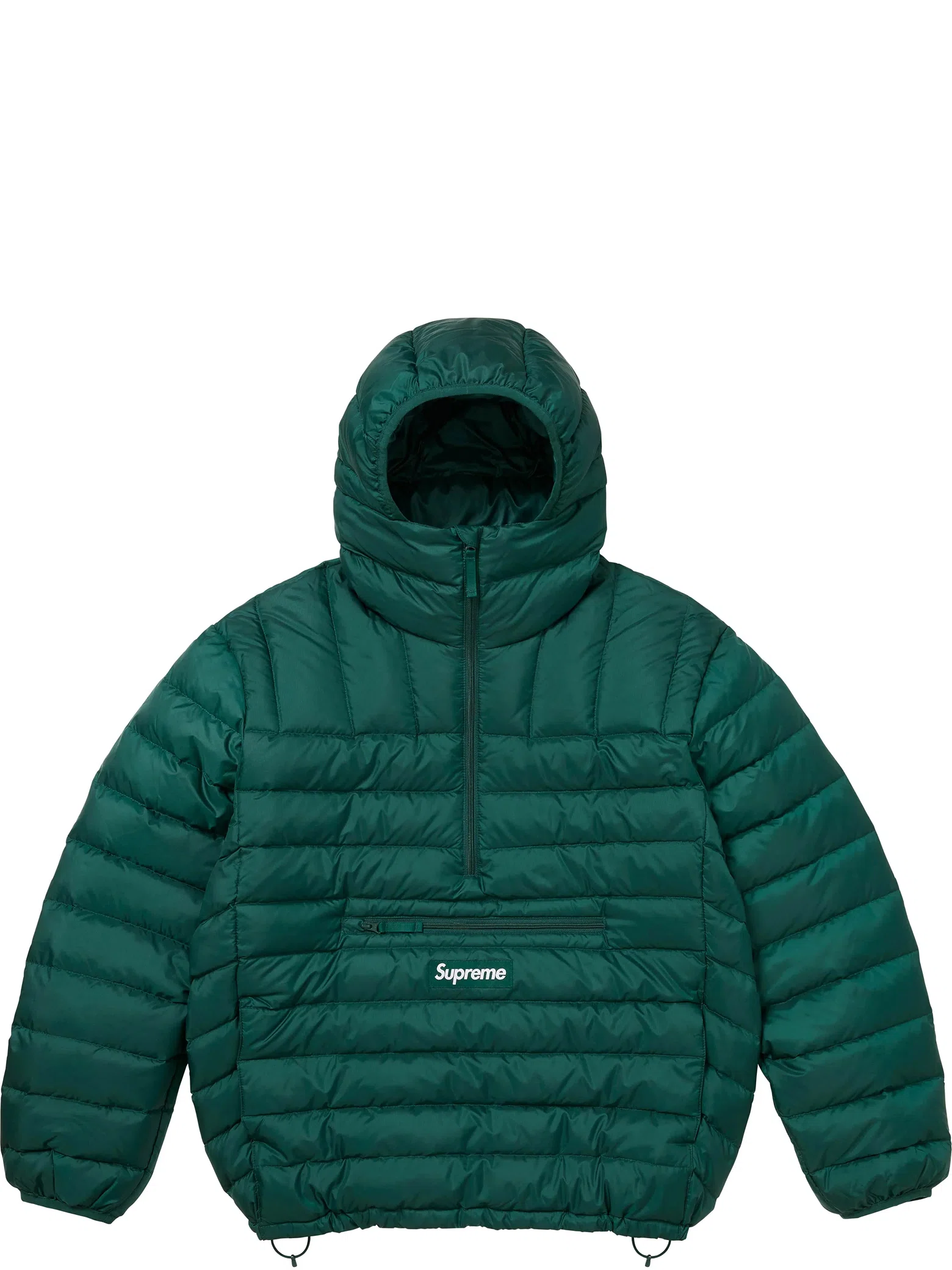 Куртки Supreme FW25 Micro Down Half Zip Hooded Pullover "Dark Green" | Farsel