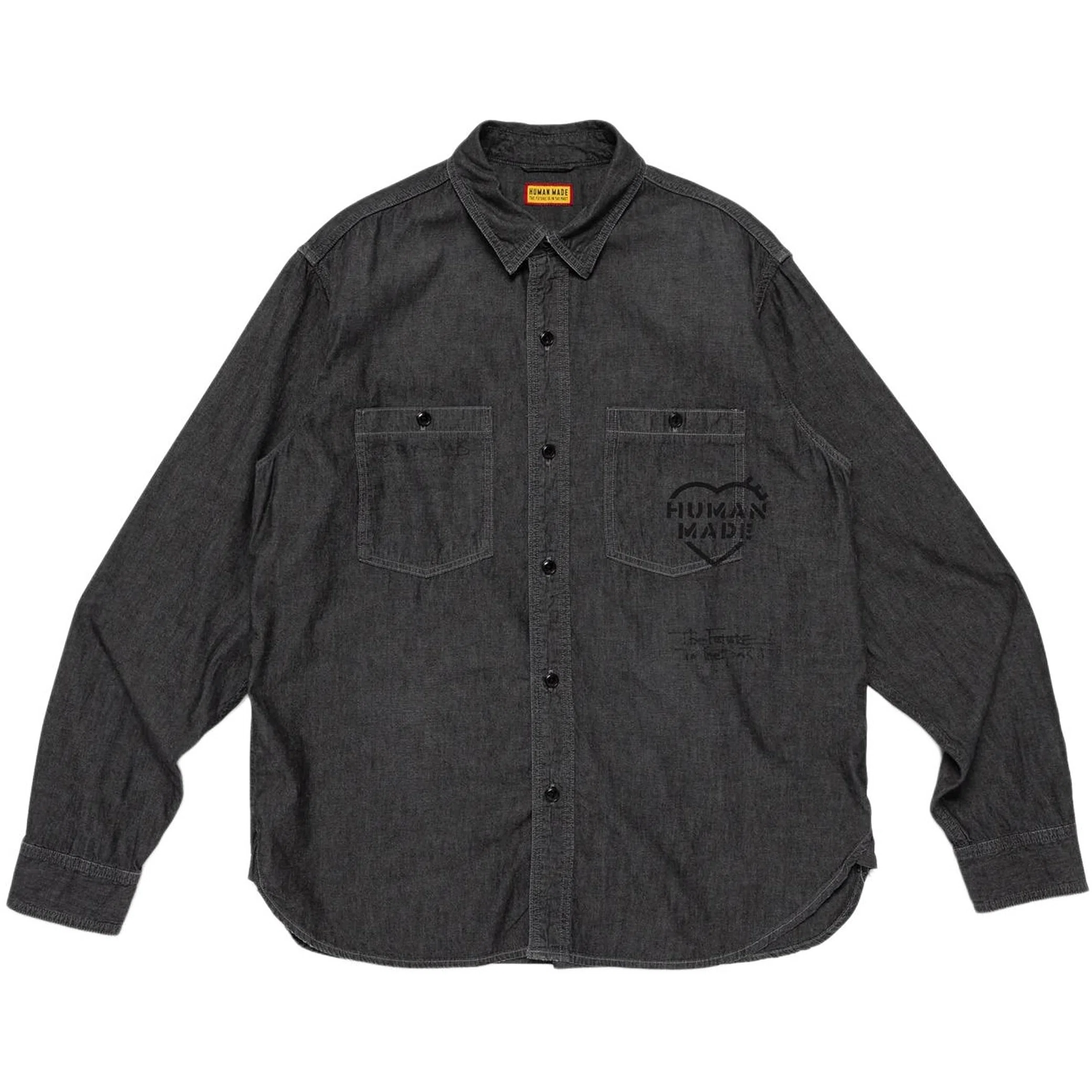 Рубашки Human Made Military Chambray Shirt "Black" | Farsel