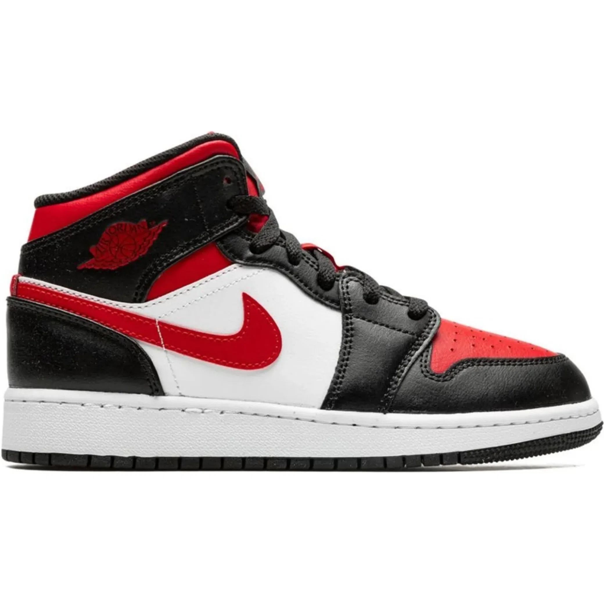  Nike Air Jordan 1 Mid GS "Black Fire Red" | Farsel