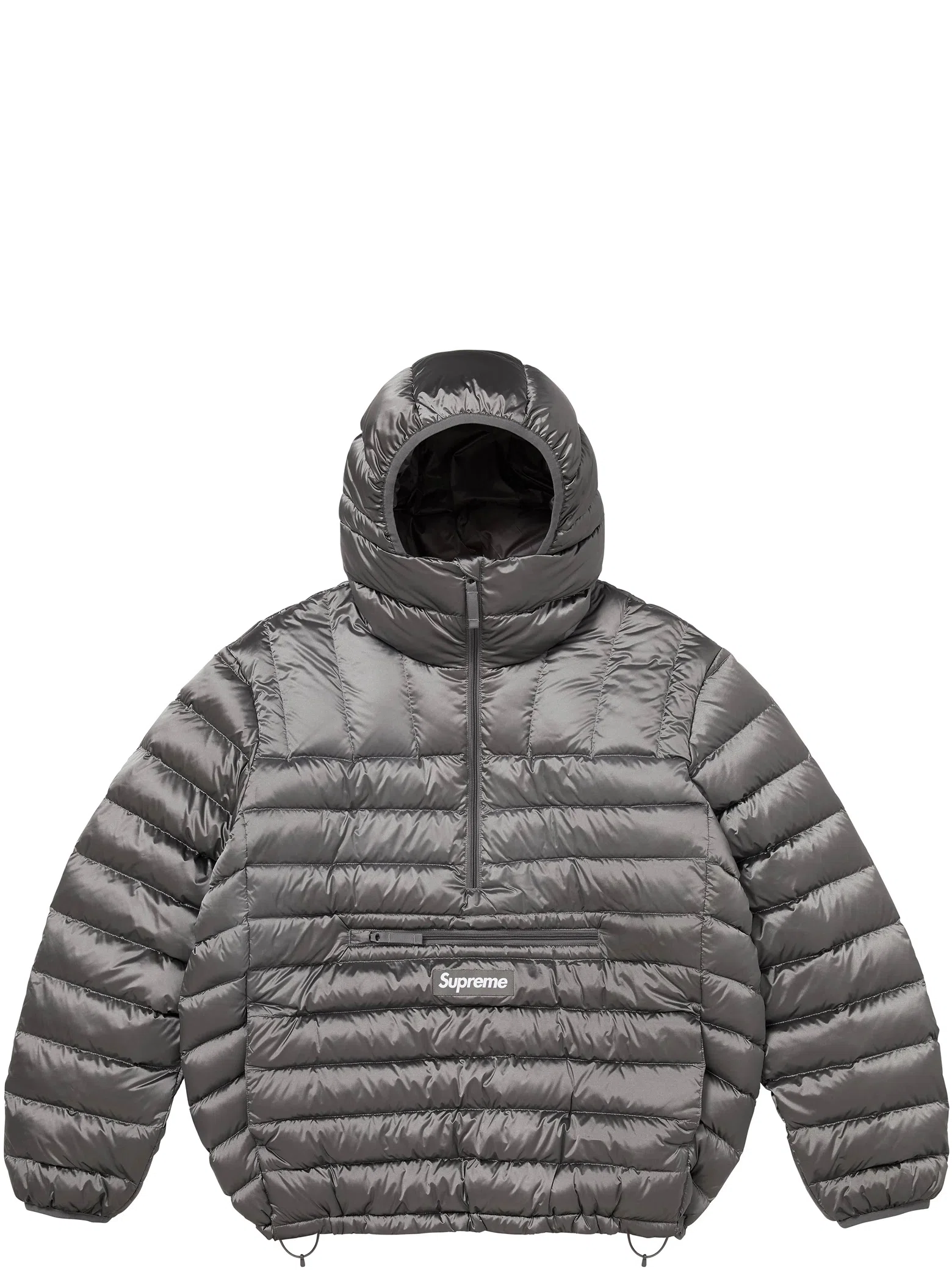 Куртки Supreme FW25 Micro Down Half Zip Hooded Pullover "Silver" | Farsel