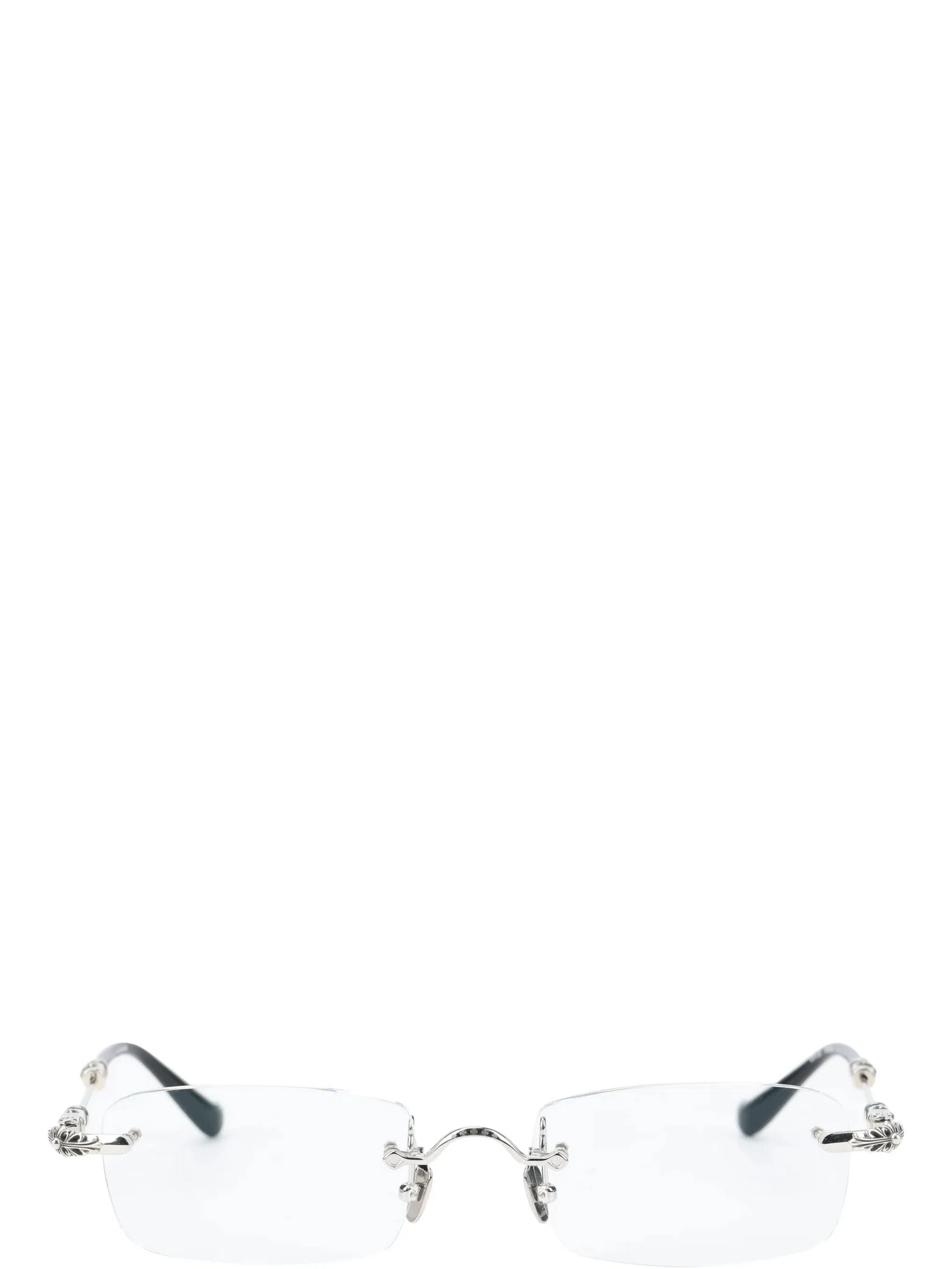 Очки Chrome Hearts Pills III Shiny Silver "Black Plastic" | Farsel