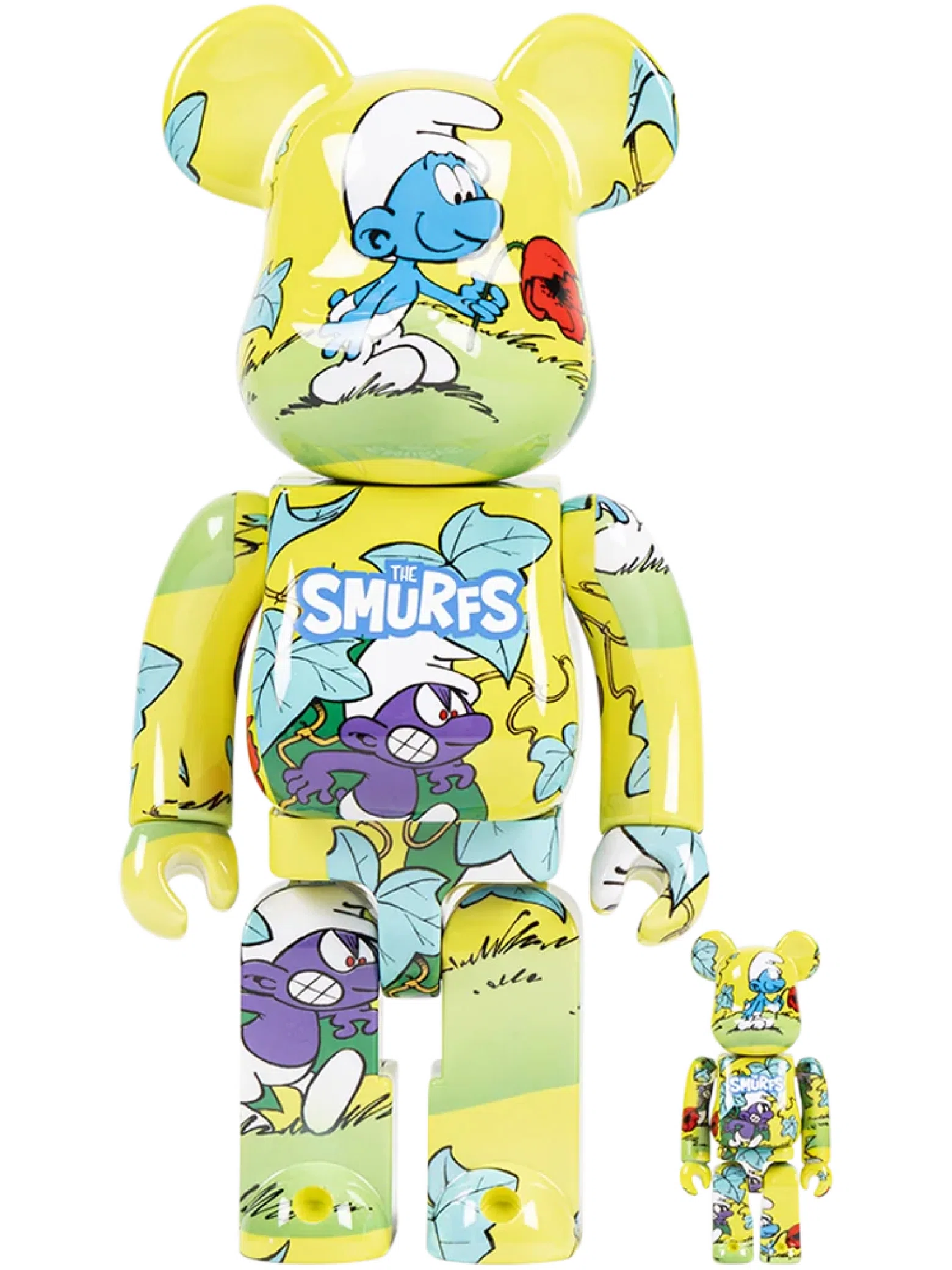 Игрушки Medicom Toy Bearbrick x The Smurfs (The Purple Smurfs) "100% & 400% Set" | Farsel