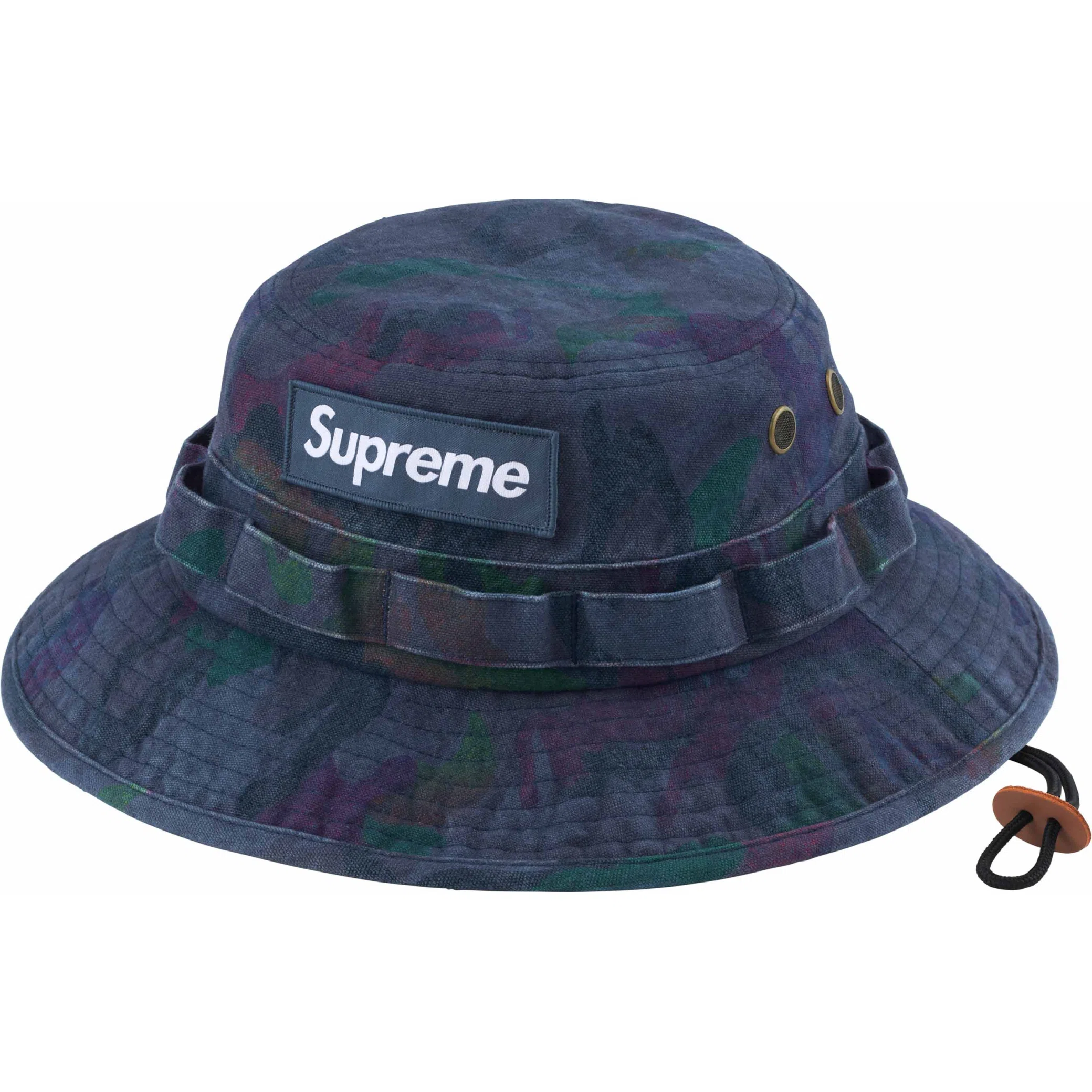 Панамы Supreme SS24 Washed Canvas Boonie "Navy Camo" | Farsel