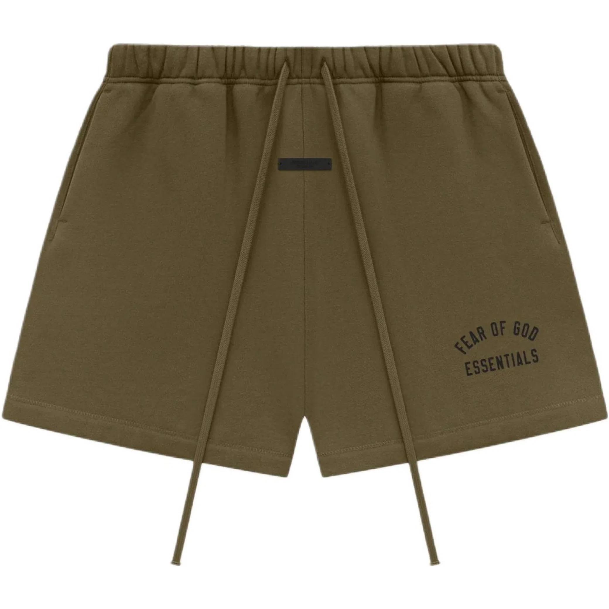  Fear of God FW24 Essentials Fleece Soccer Short "Olive" | Farsel