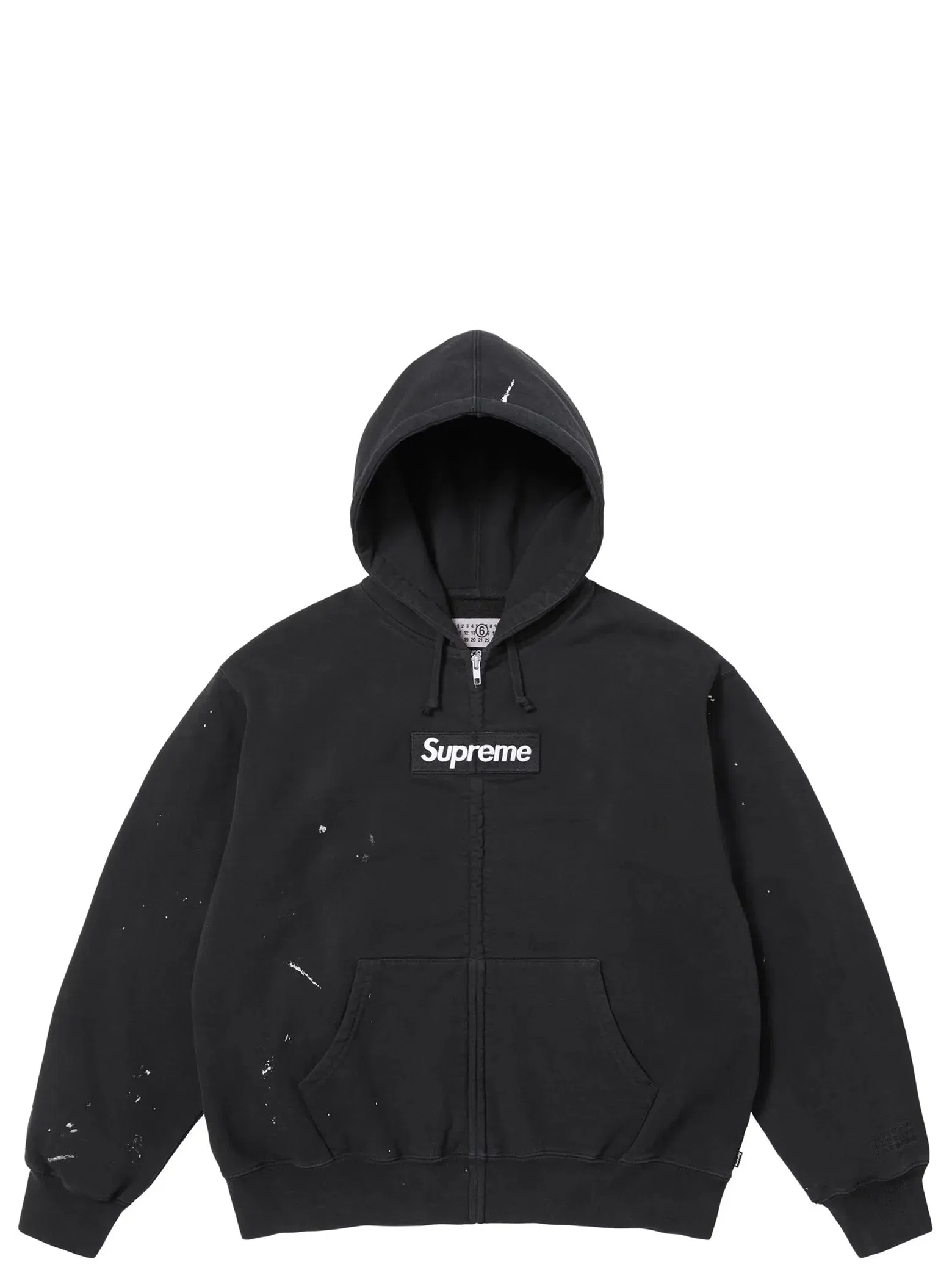 Худи Supreme SS26 MM6 Maison Margiela x Box Logo Zip Up Hooded Sweatshirt "Black" | Farsel