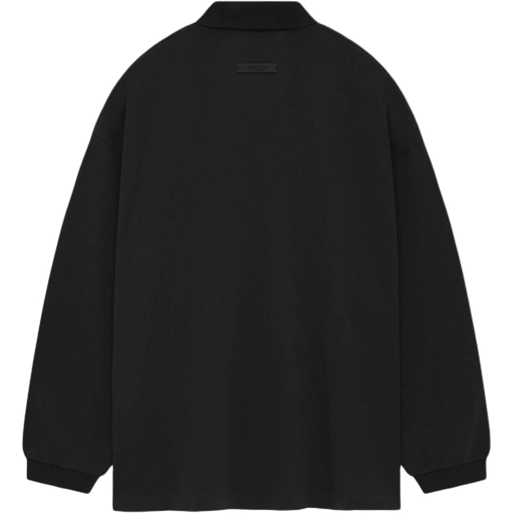 Лонгсливы Fear of God FW24 Essentials Pique Long-Sleeve Polo "Black" | Farsel