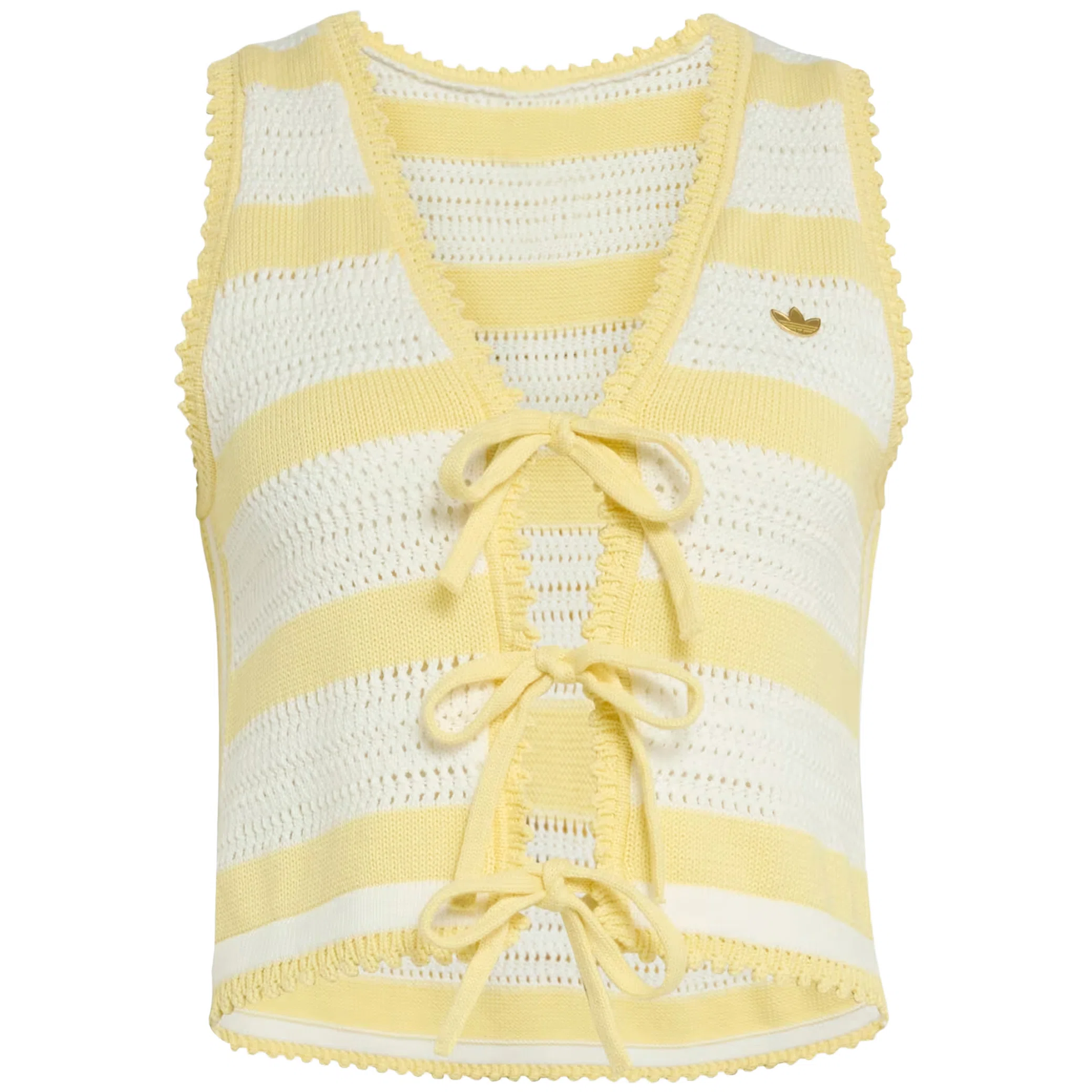 Жилеты Adidas Resort S Crochet Tank Top "Almost Yellow / Off White" | Farsel