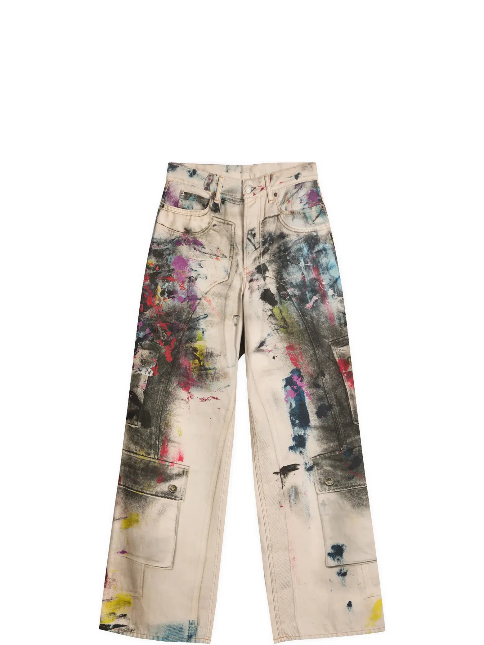 Джинсы Acne Studios 1981 Baggy Fit Jeans "White/Multi" | Farsel