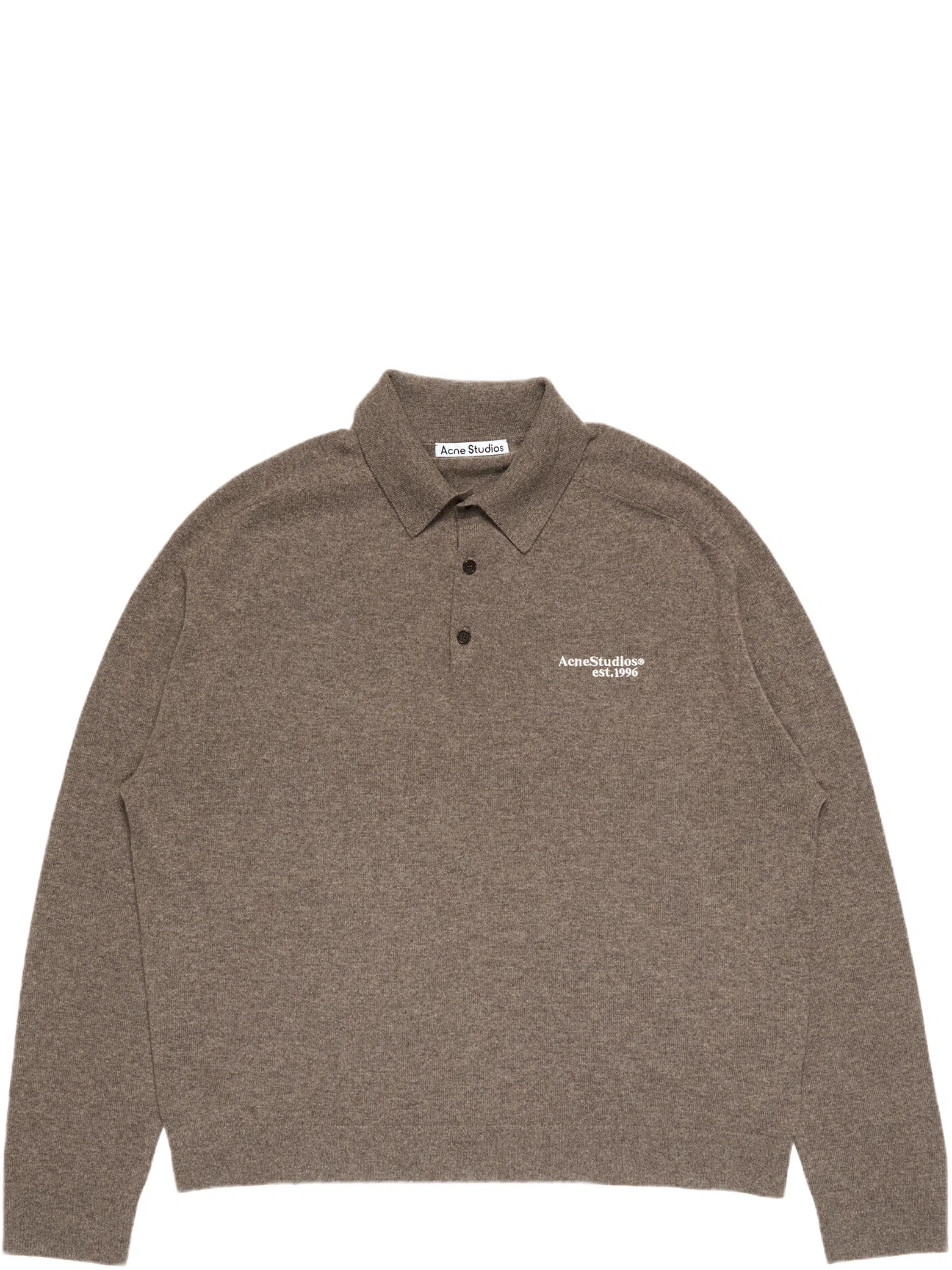 Свитеры Acne Studios Wool Knit Polo "Brown Melange" | Farsel