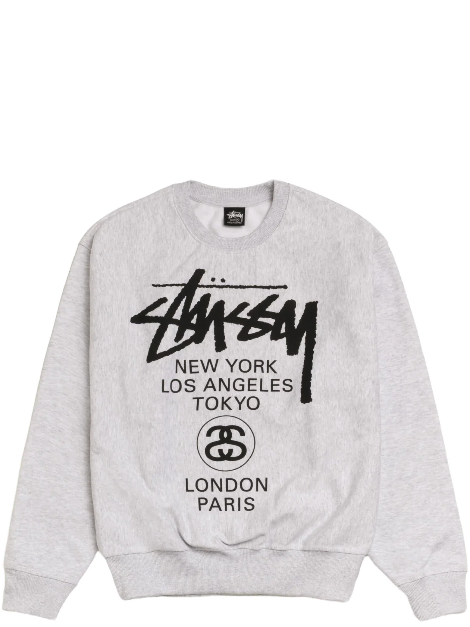 Свитшоты Stussy World Tour Crew "Ash Heather" | Farsel
