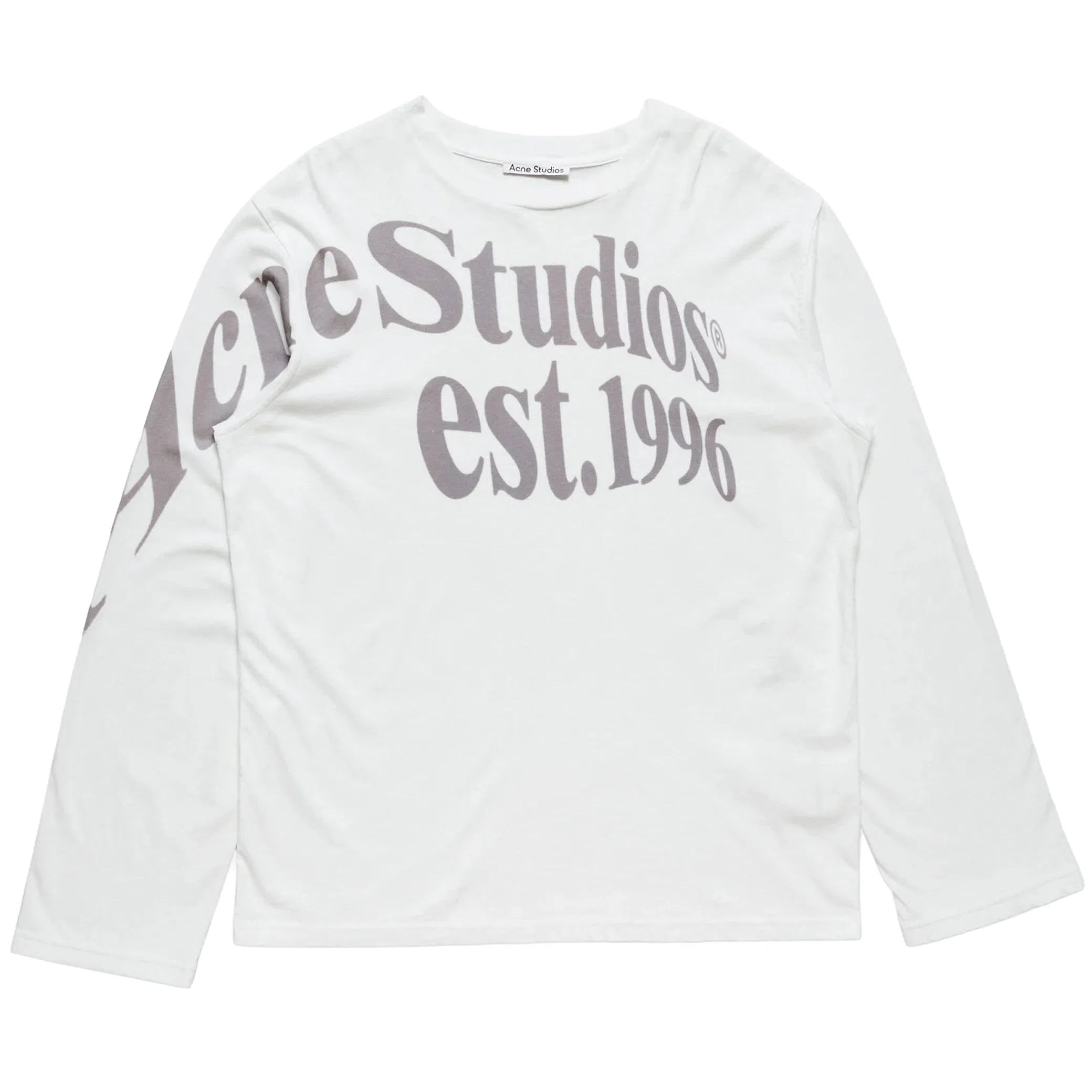 Лонгсливы Acne Studios Relaxed Graphic T-shirt "White" | Farsel