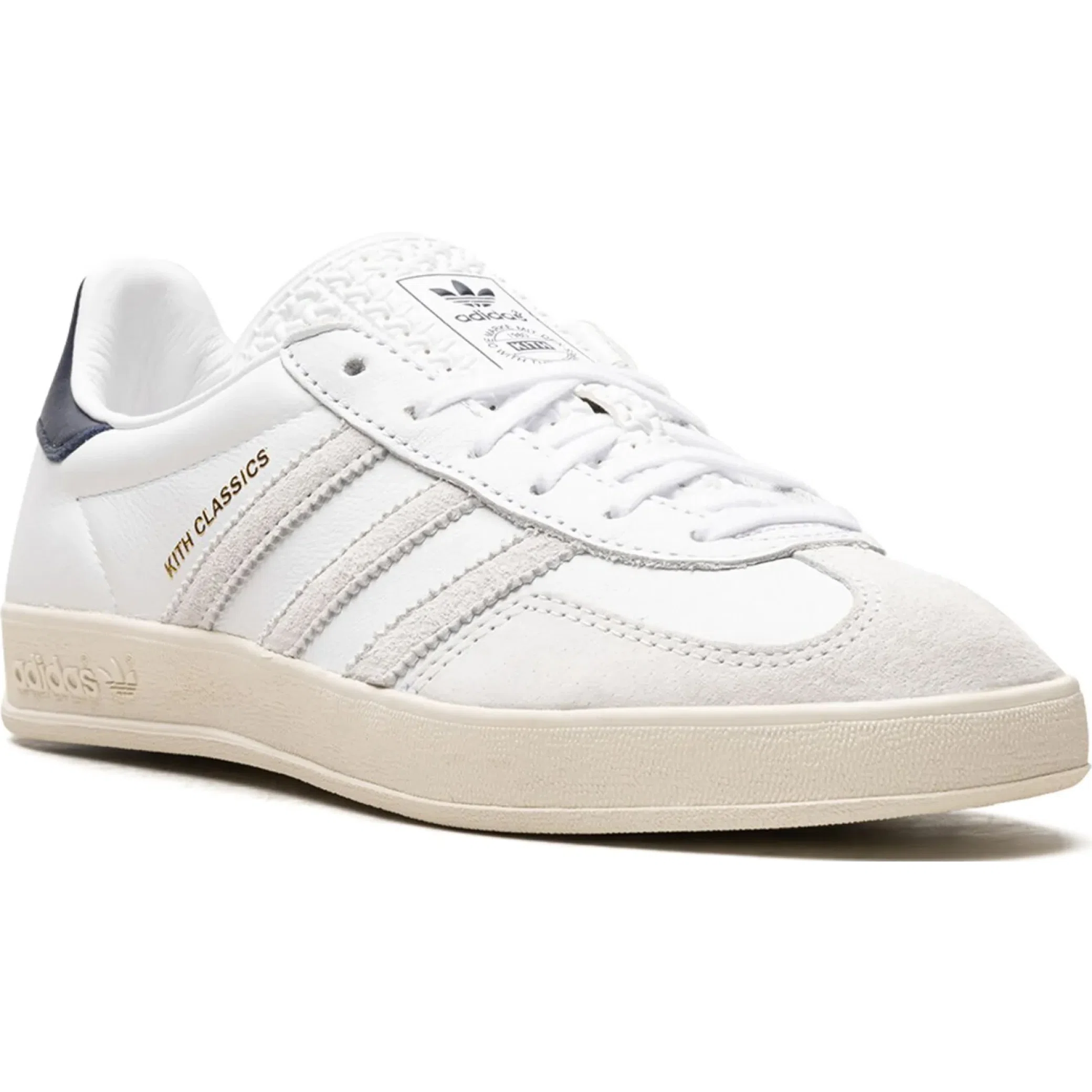Кроссовки Adidas Gazelle Indoor "Kith Classics - White / Navy" | Farsel