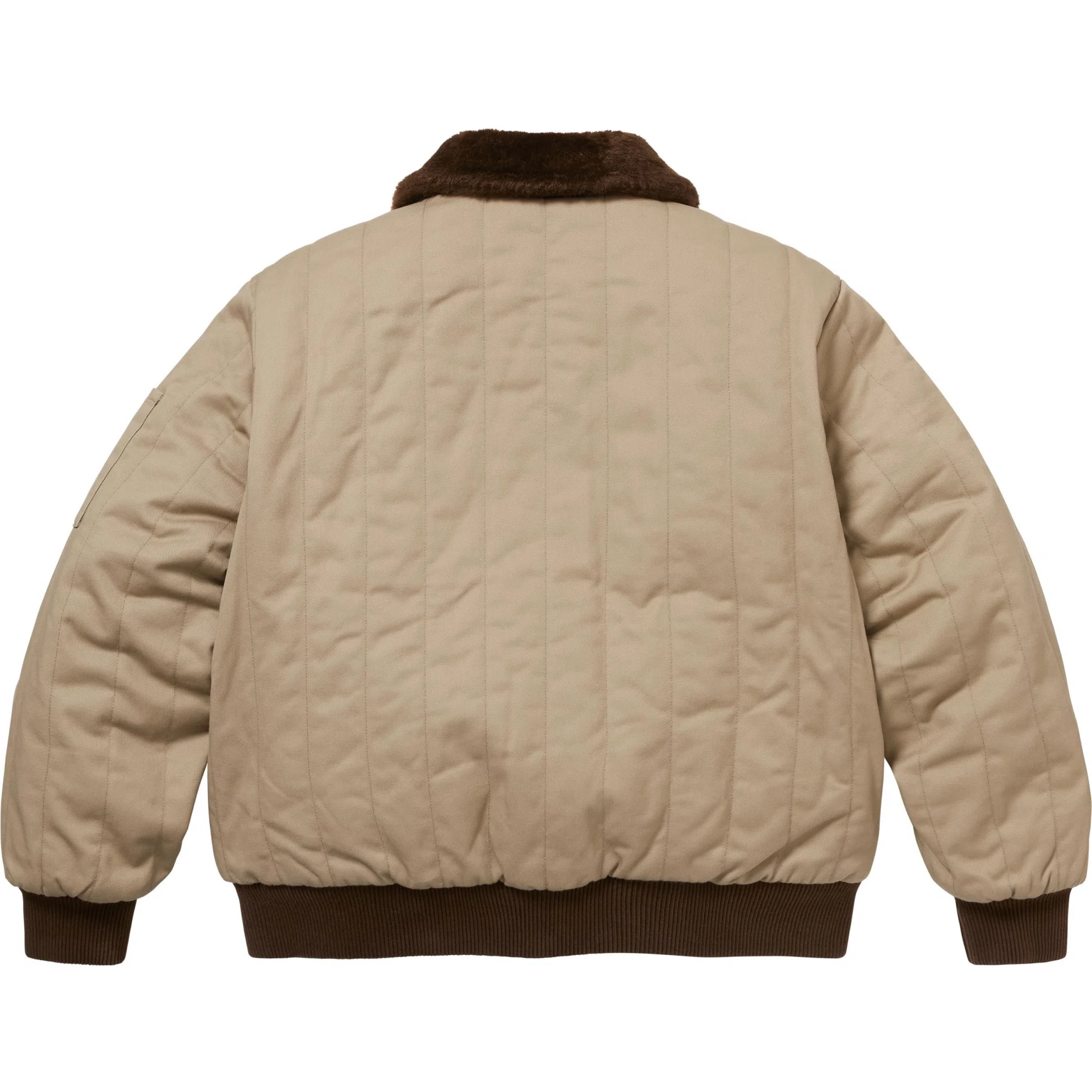Куртки Supreme FW25 Dickies Reversible Quilted Faux Fur Work Jacket "Tan" | Farsel
