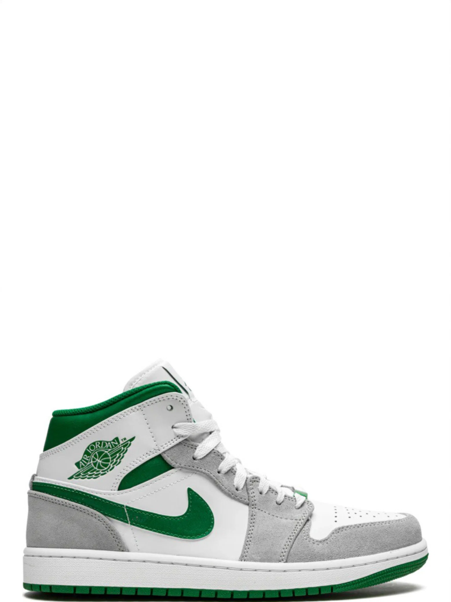 Кроссовки Nike Air Jordan 1 Mid SE "Grey / Pine Green / White" | Farsel