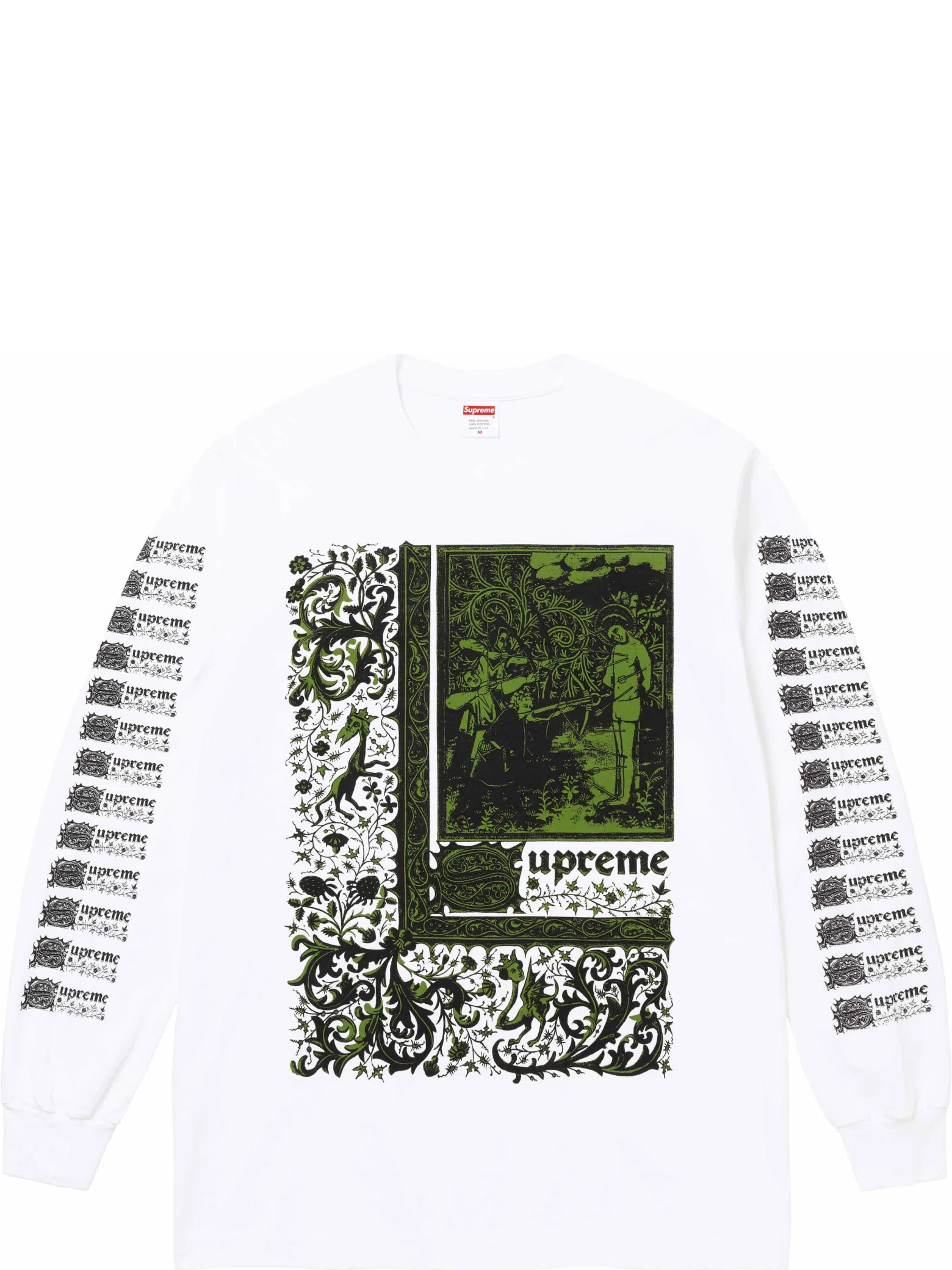 Лонгсливы Supreme SS24 Saint Sebastian L/S Tee "White" | Farsel