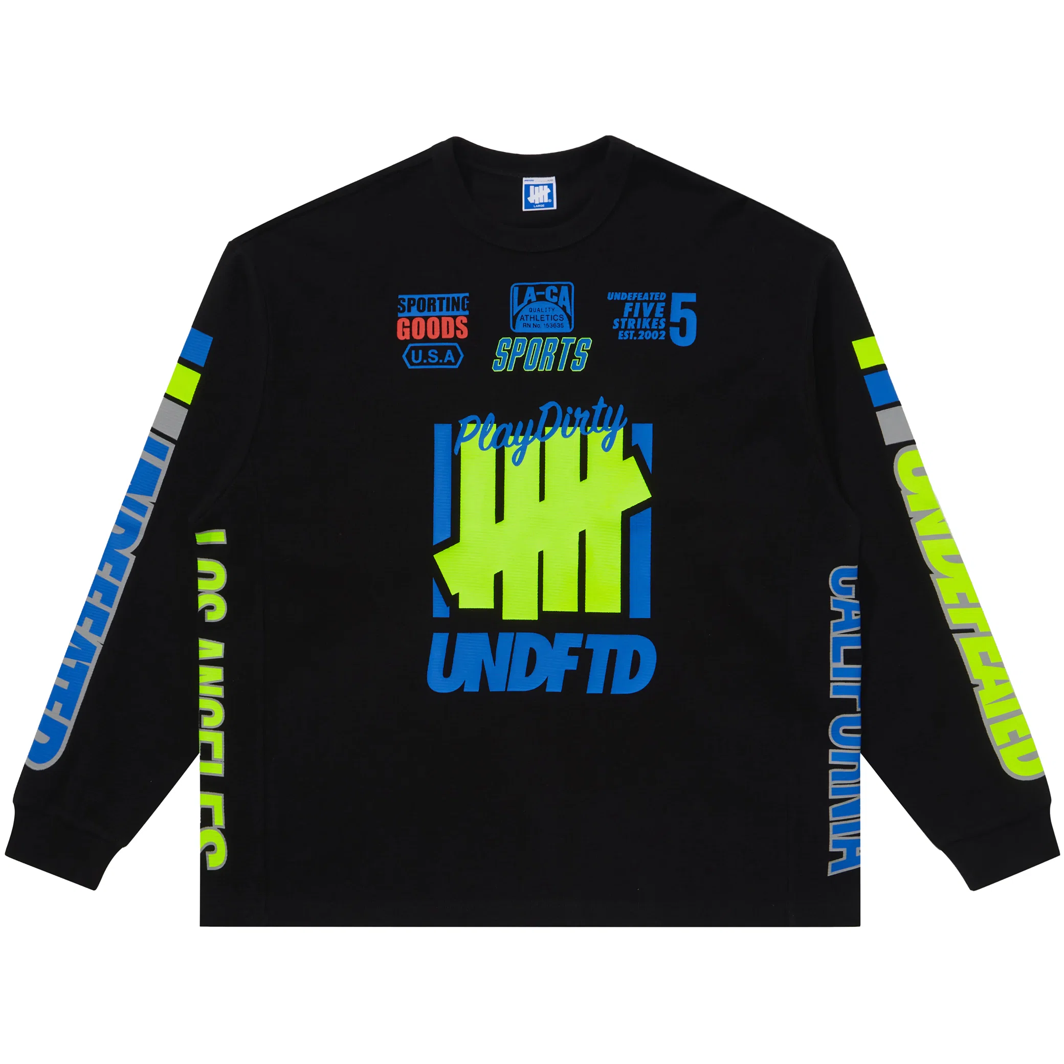 Лонгсливы Undefeated Racing Thermal LS T-Shirts "Black" | Farsel
