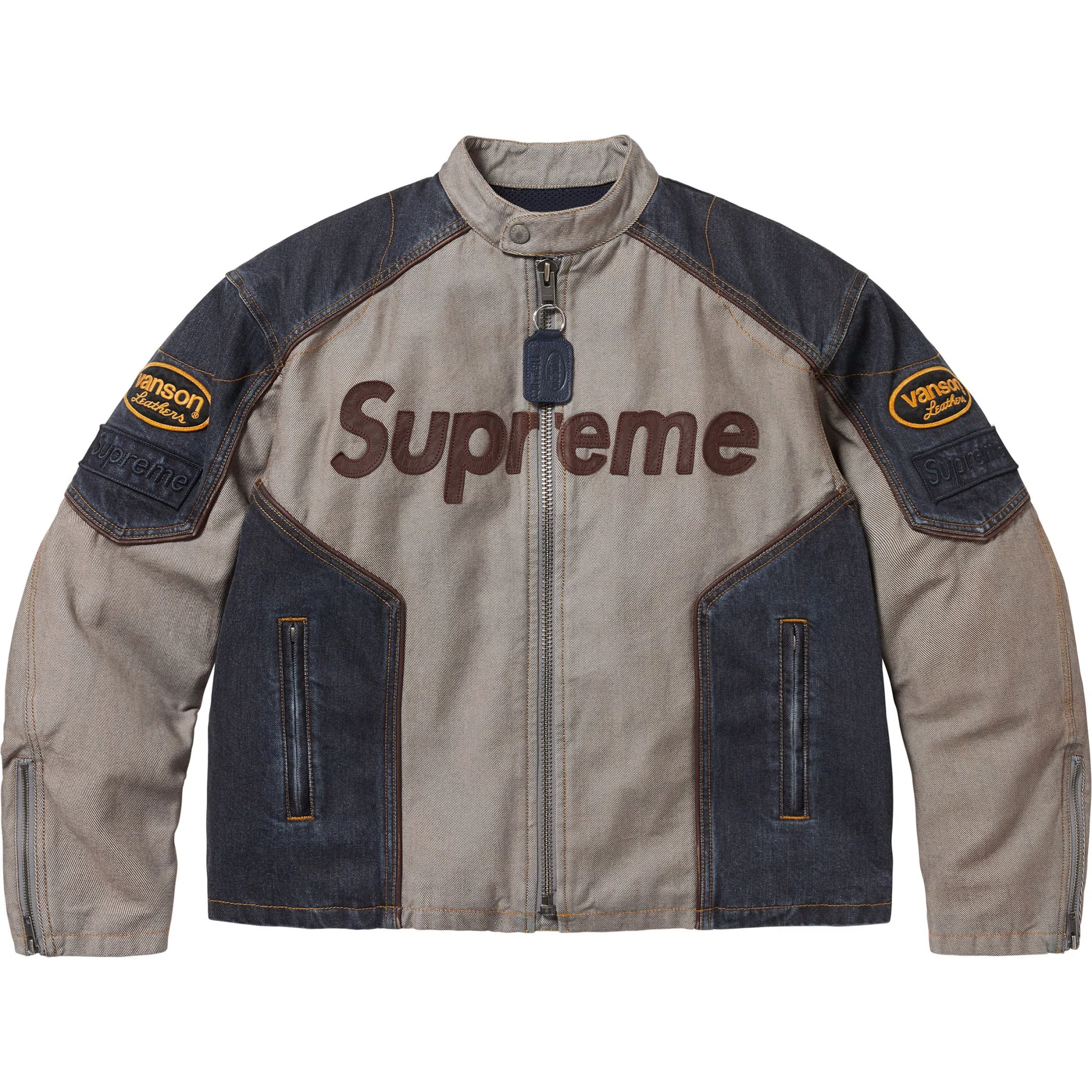  Supreme SS25 Vanson Leathers Cordura Cotton Jacket "Denim" | Farsel