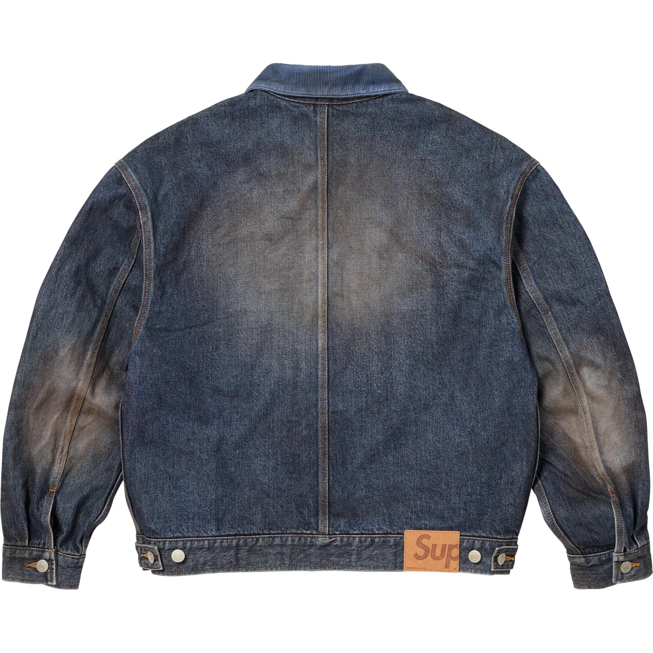 Куртки Supreme FW25 Distressed Selvedge Trucker Jacket "Washed Indigo" | Farsel