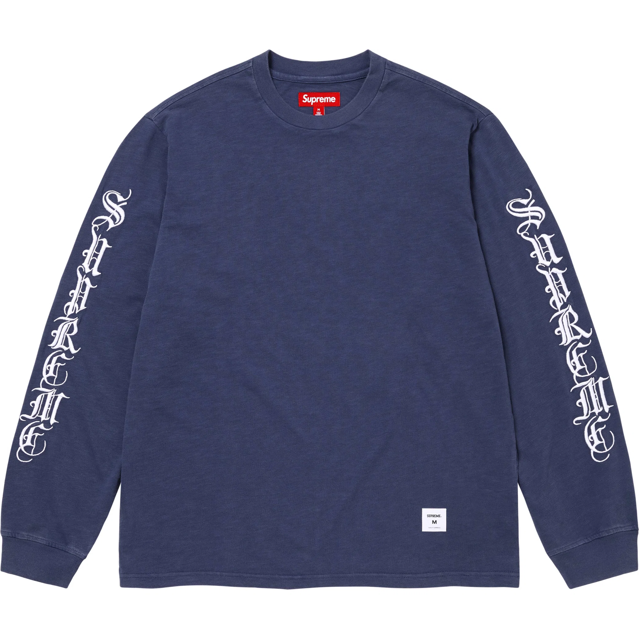  Supreme FW24 Old English L/S Top "Navy" | Farsel