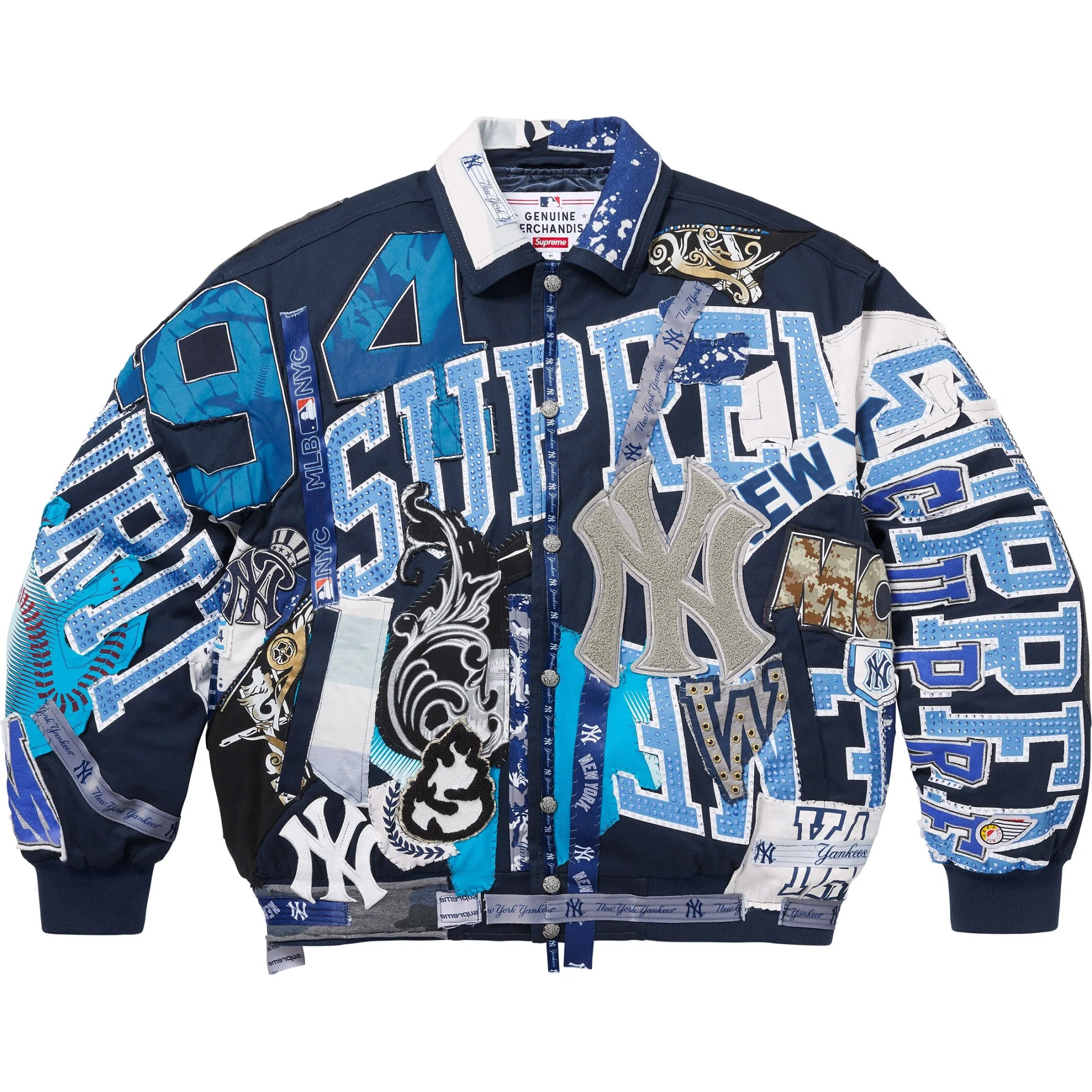 Куртки Supreme FW25 Jeff Hamilton New York Yankees Varsity Jacket "Multicolor" | Farsel
