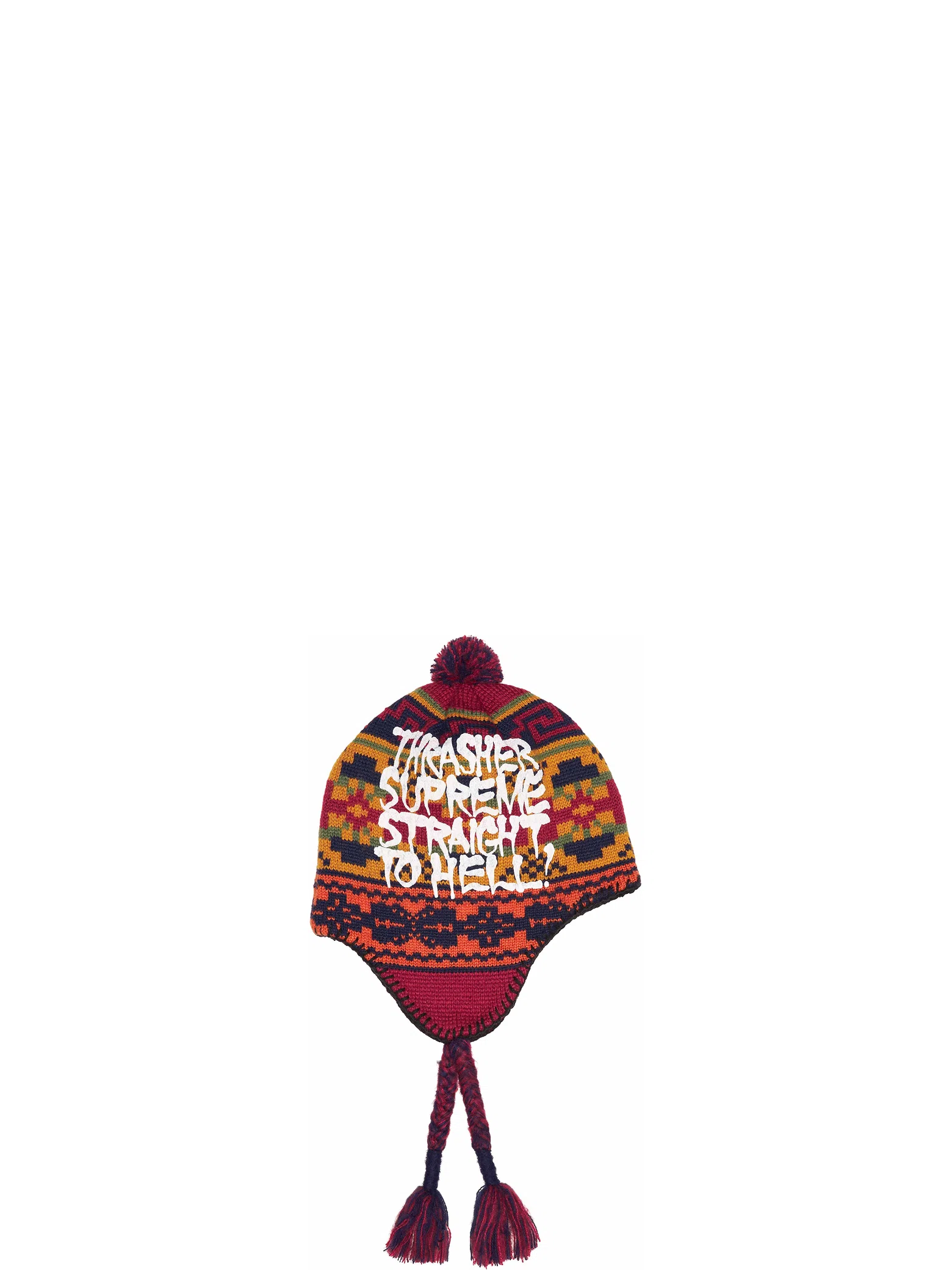 Шапки Supreme FW24 Thrasher Earflap Beanie "Red" | Farsel