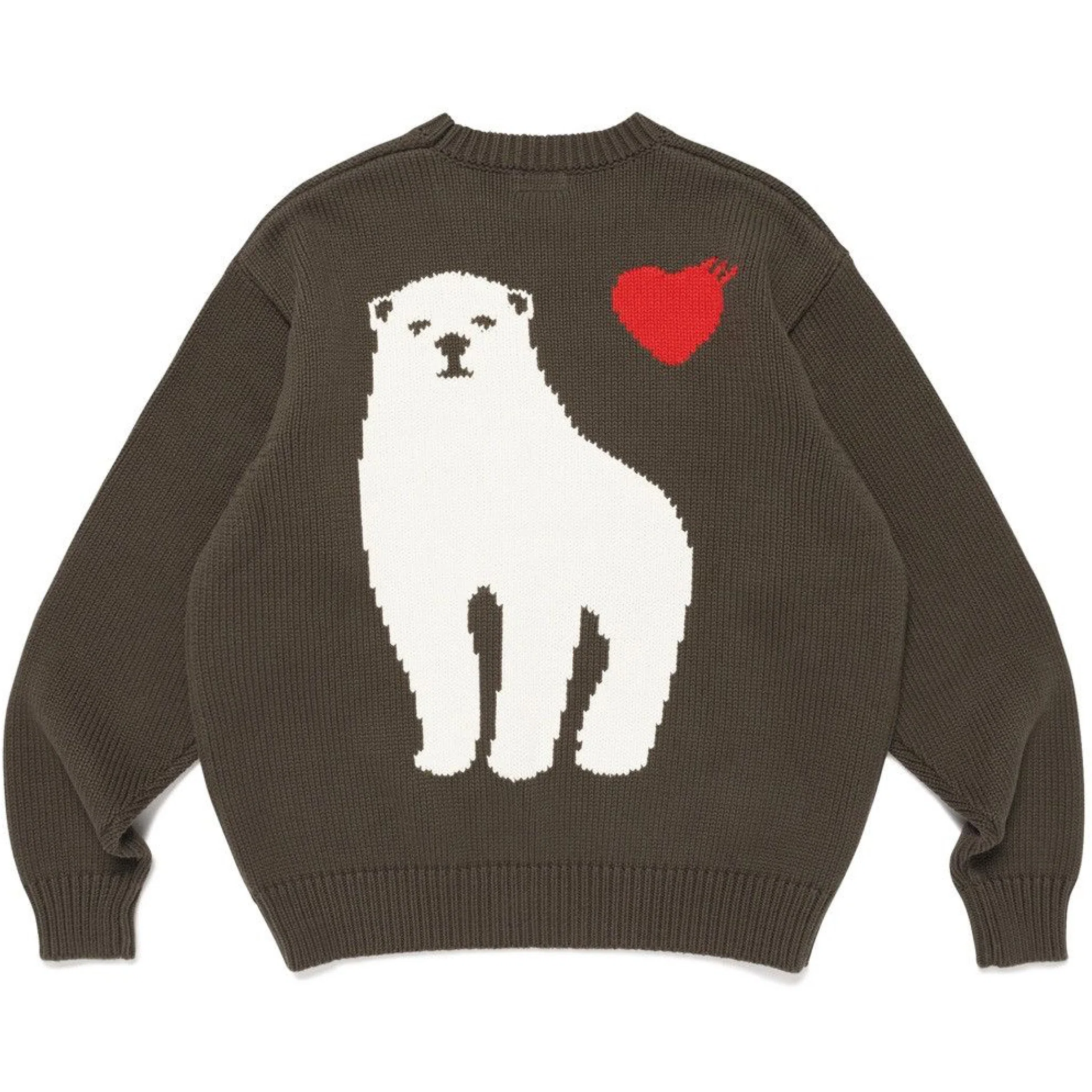 Свитеры Human Made Polar Bear Crew Neck Knitted Jumper "Khaki" | Farsel