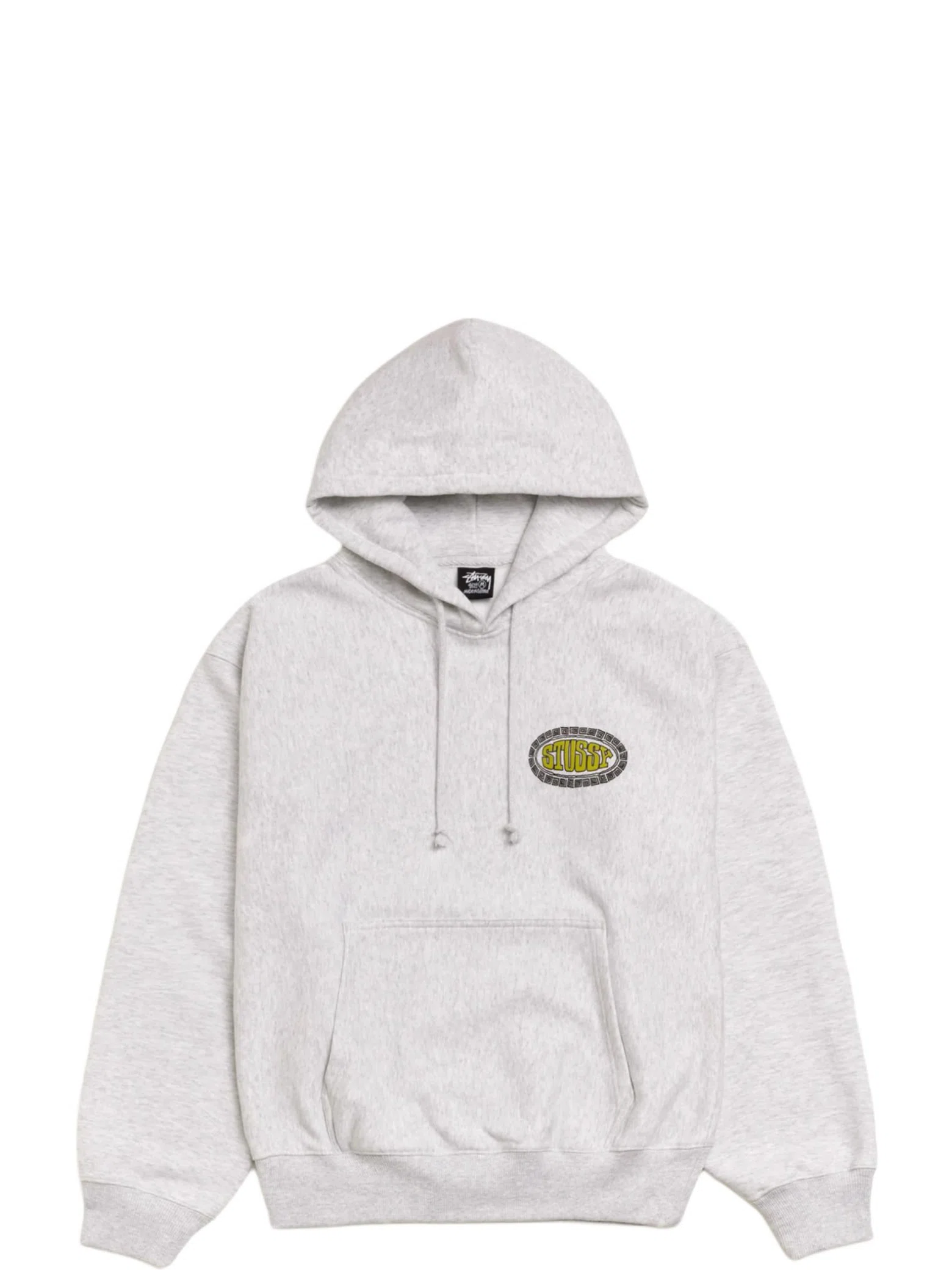 Худи Stussy Tile Oval Hoodie "Ash Heather" | Farsel