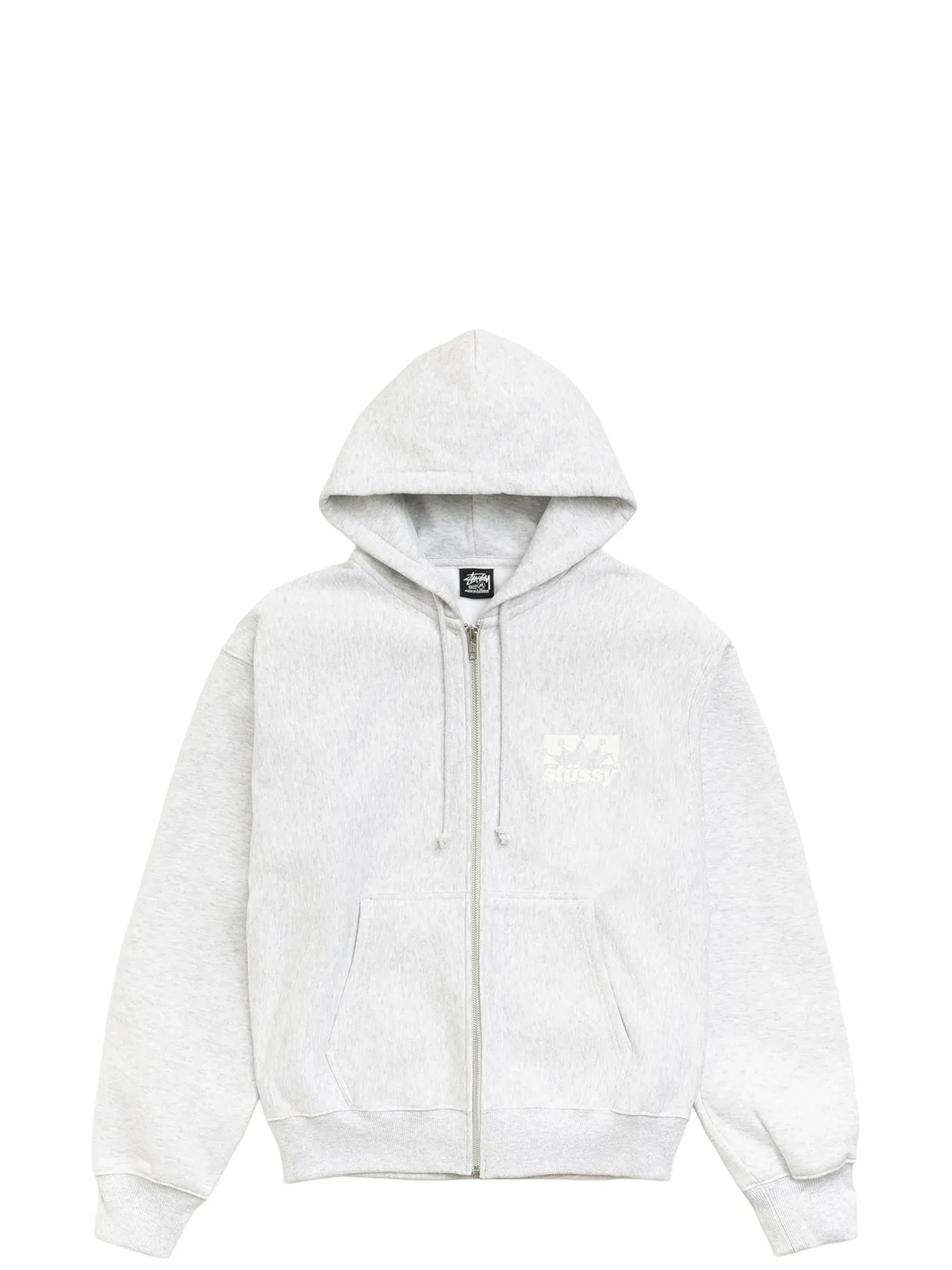 Худи Stussy Box Crown Zip Hoodie "Ash Heather" | Farsel
