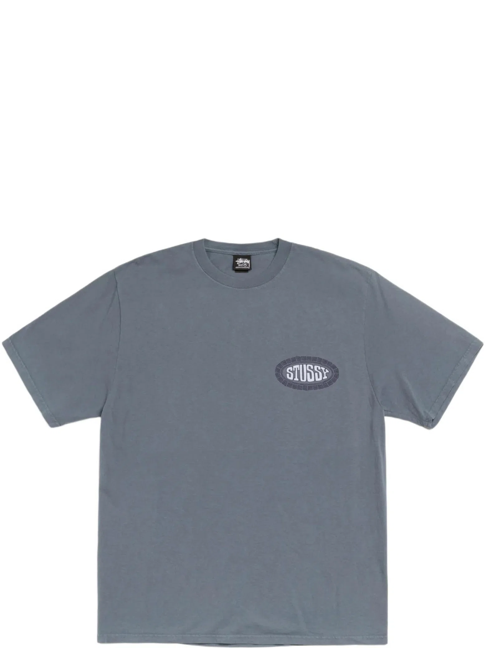 Футболки Stussy Tile Oval Tee Pigment Dyed 'Navy' | Farsel