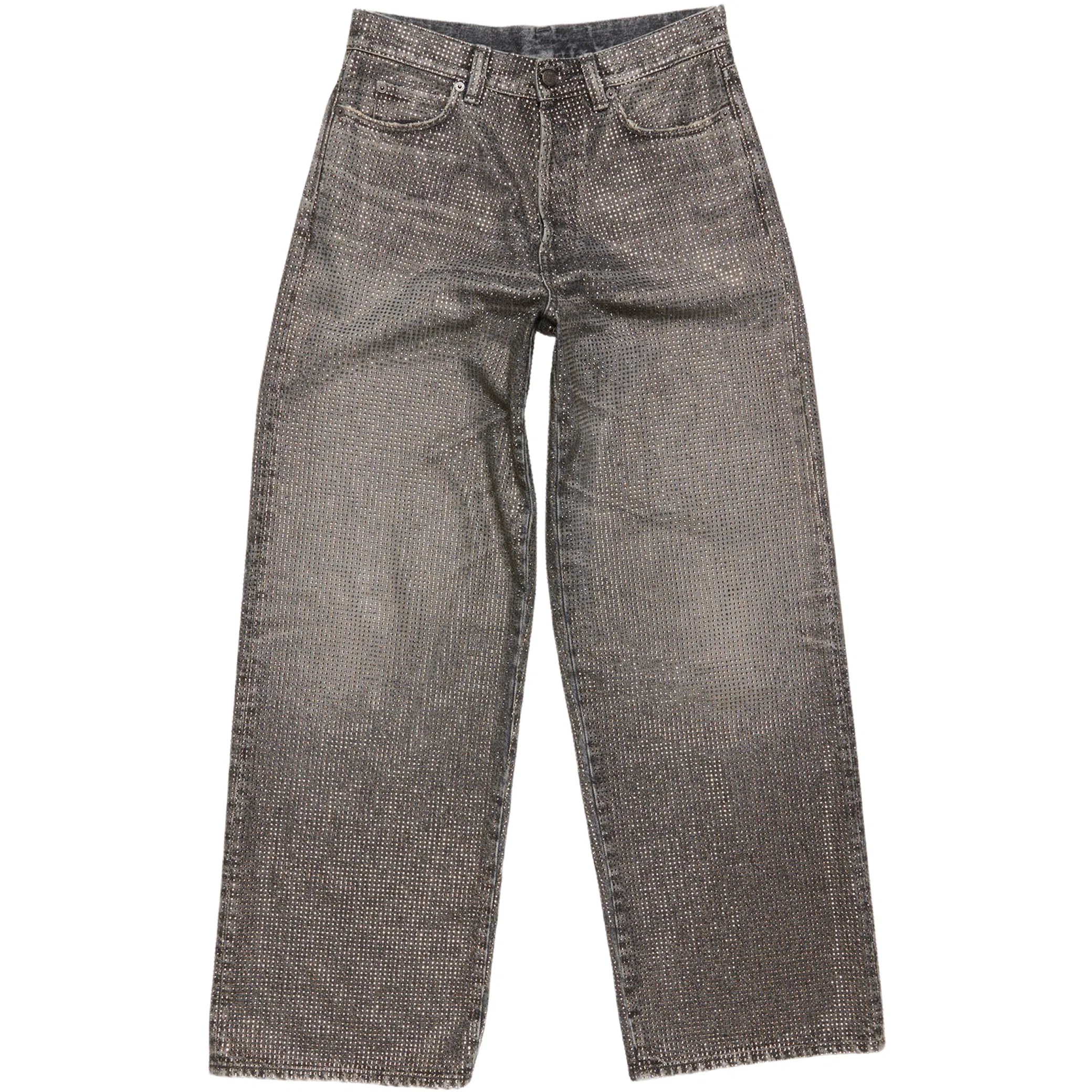 Джинсы Acne Studios Loose Rhinestone Jeans 1981 "Washed Black" | Farsel