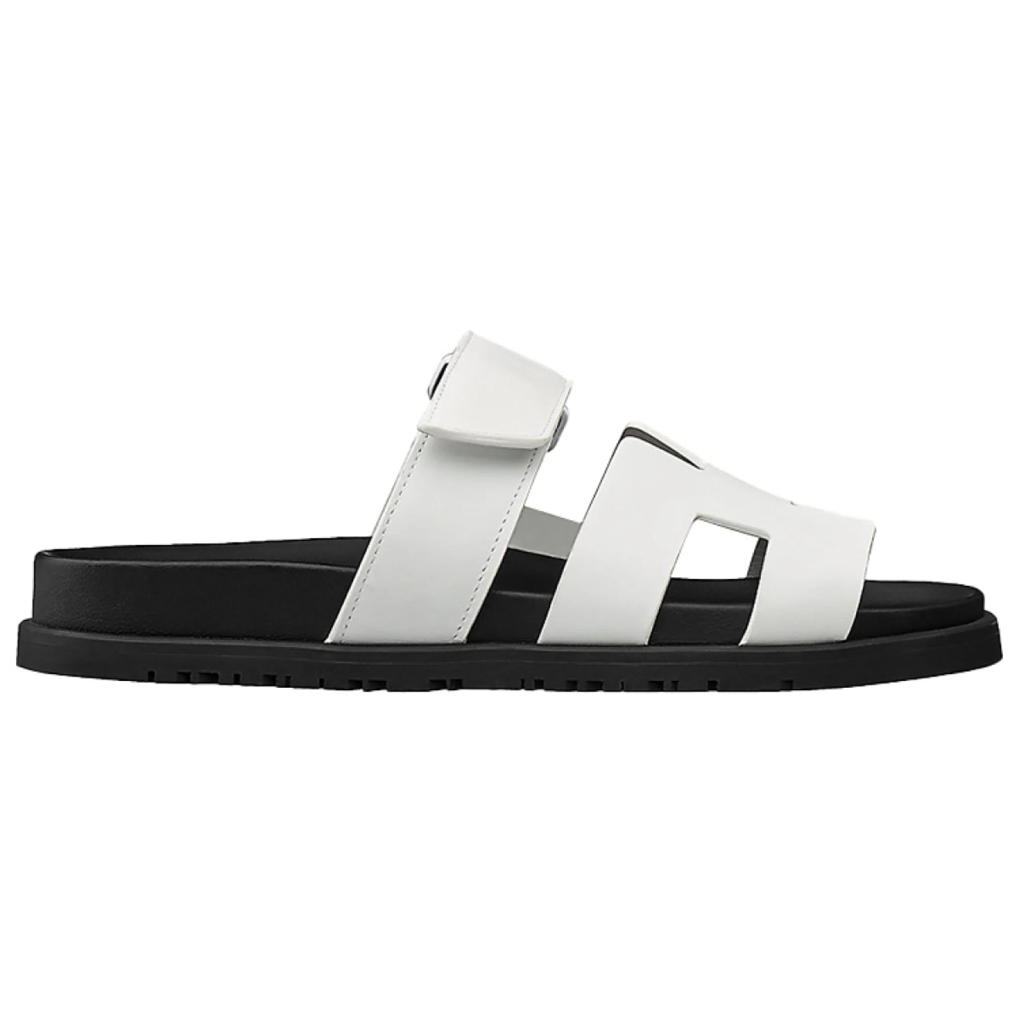  Hermes Chypre Leather Slides WMNS "White" | Farsel