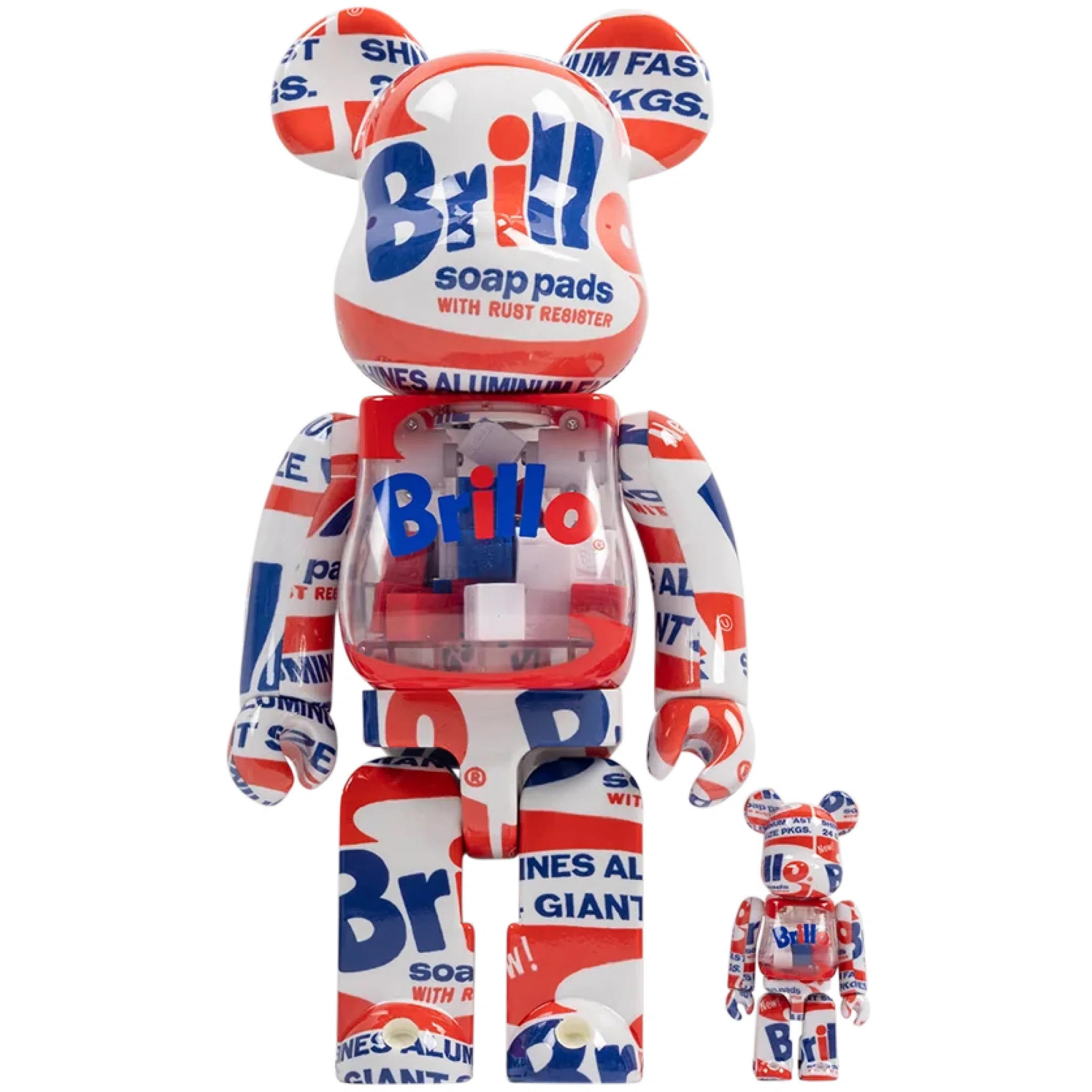  Medicom Toy Bearbrick x Andy Warhol Brillo 2022 "100% & 400% Set" | Farsel