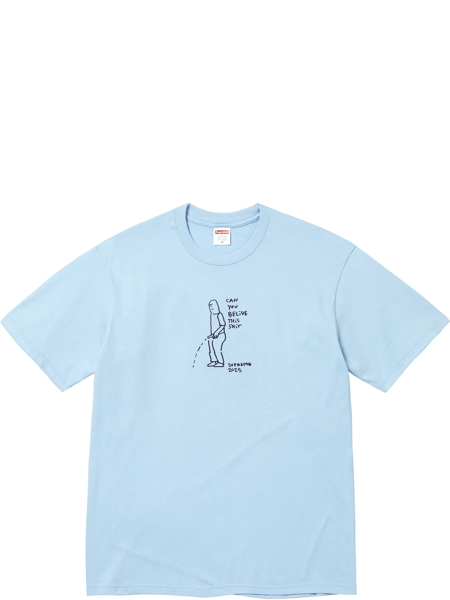 Футболки Supreme SS25 Piss Tee "Powder Blue" | Farsel