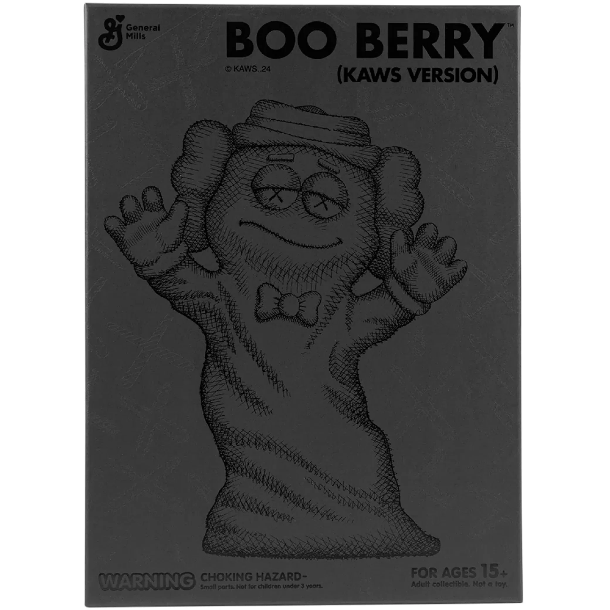 Игрушки Kaws Cereal Monsters Boo Berry Figure "Black" | Farsel