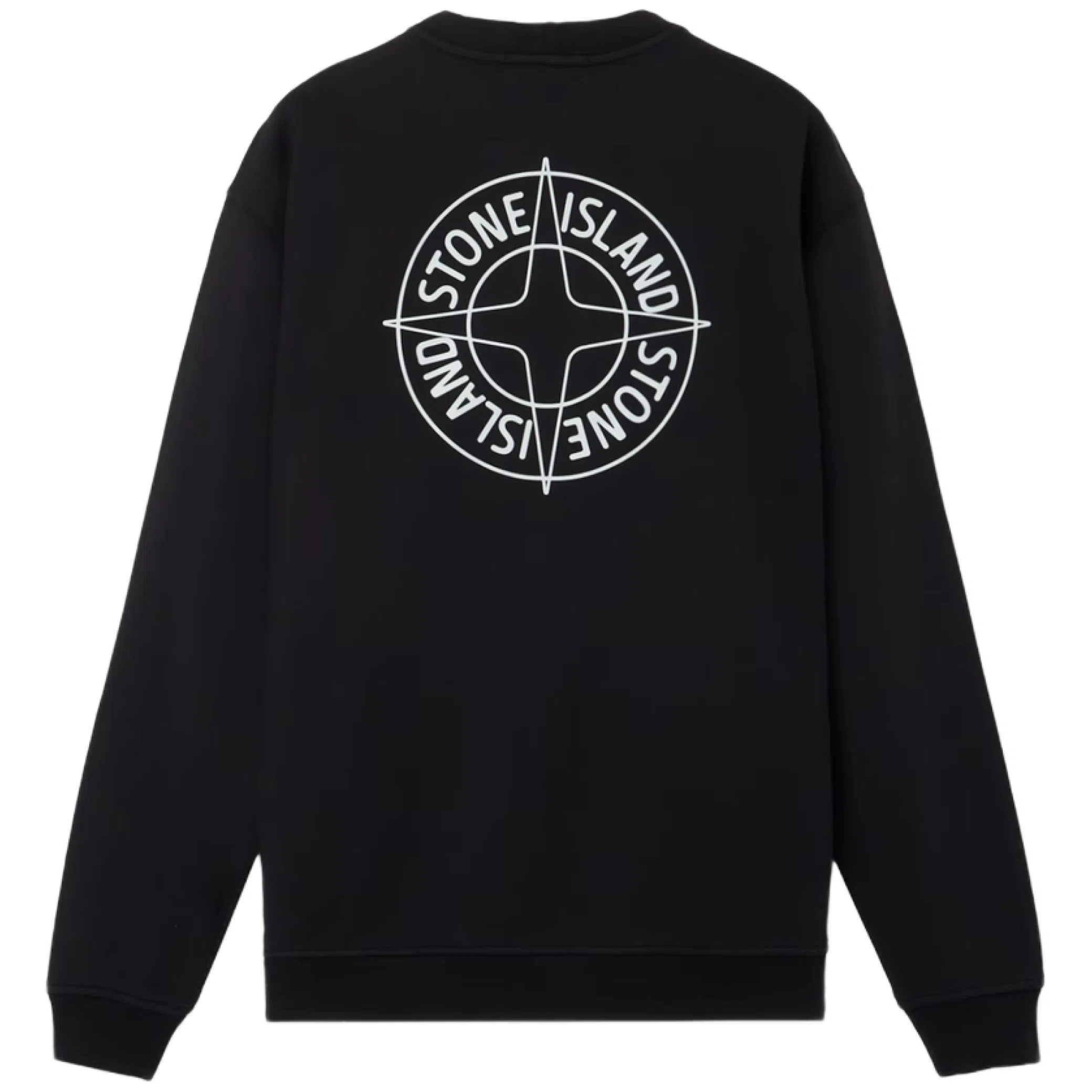 Свитшоты Stone Island Oversized-Fit Crewneck Sweatshirt Outline Compass "Black" | Farsel