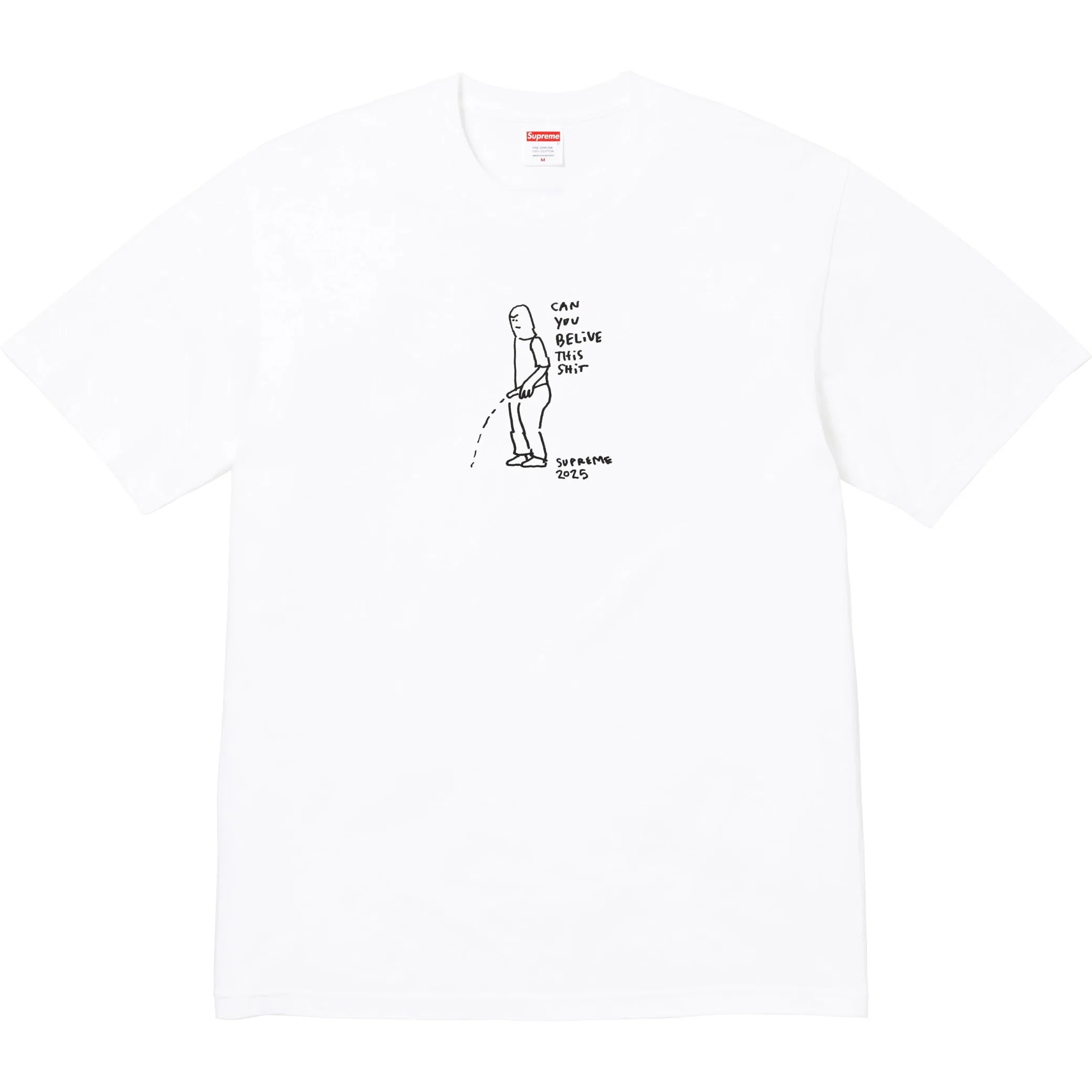 Футболки Supreme SS25 Piss Tee "White" | Farsel
