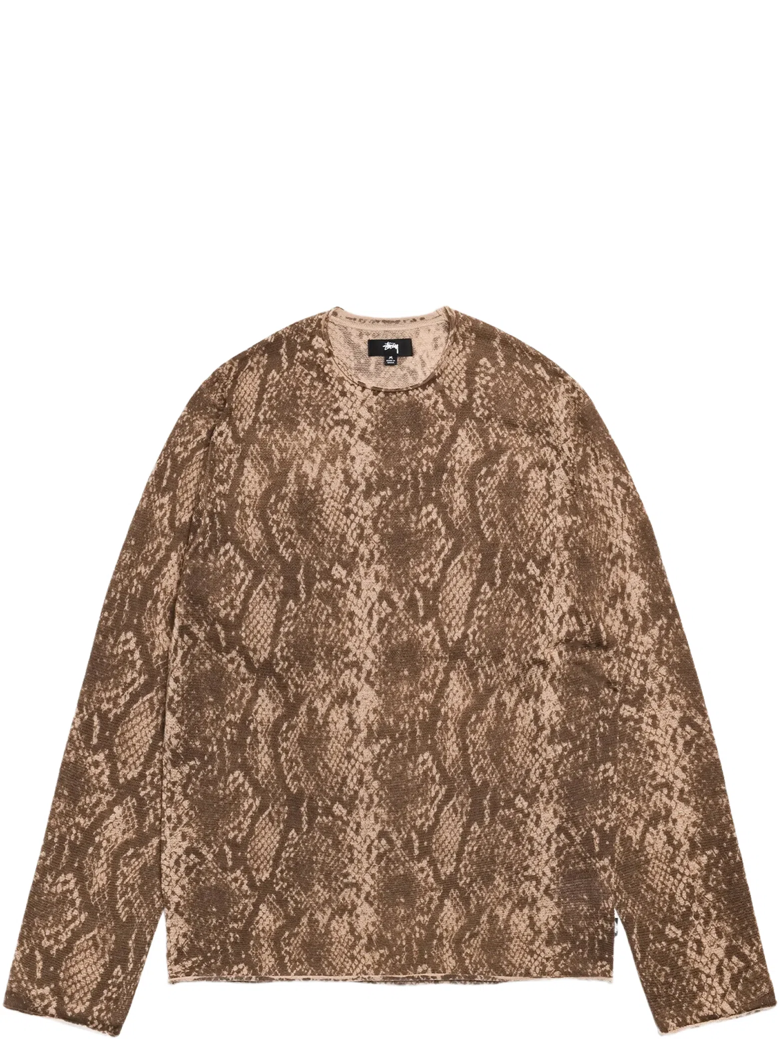 Лонгсливы Stussy Python Knit Crew "Khaki" | Farsel