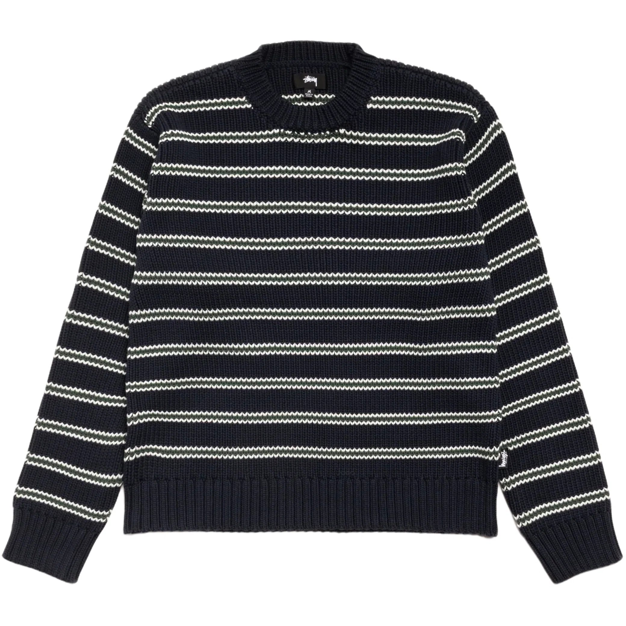 Свитеры Stussy Stripe Knit Crew "Ocean" | Farsel