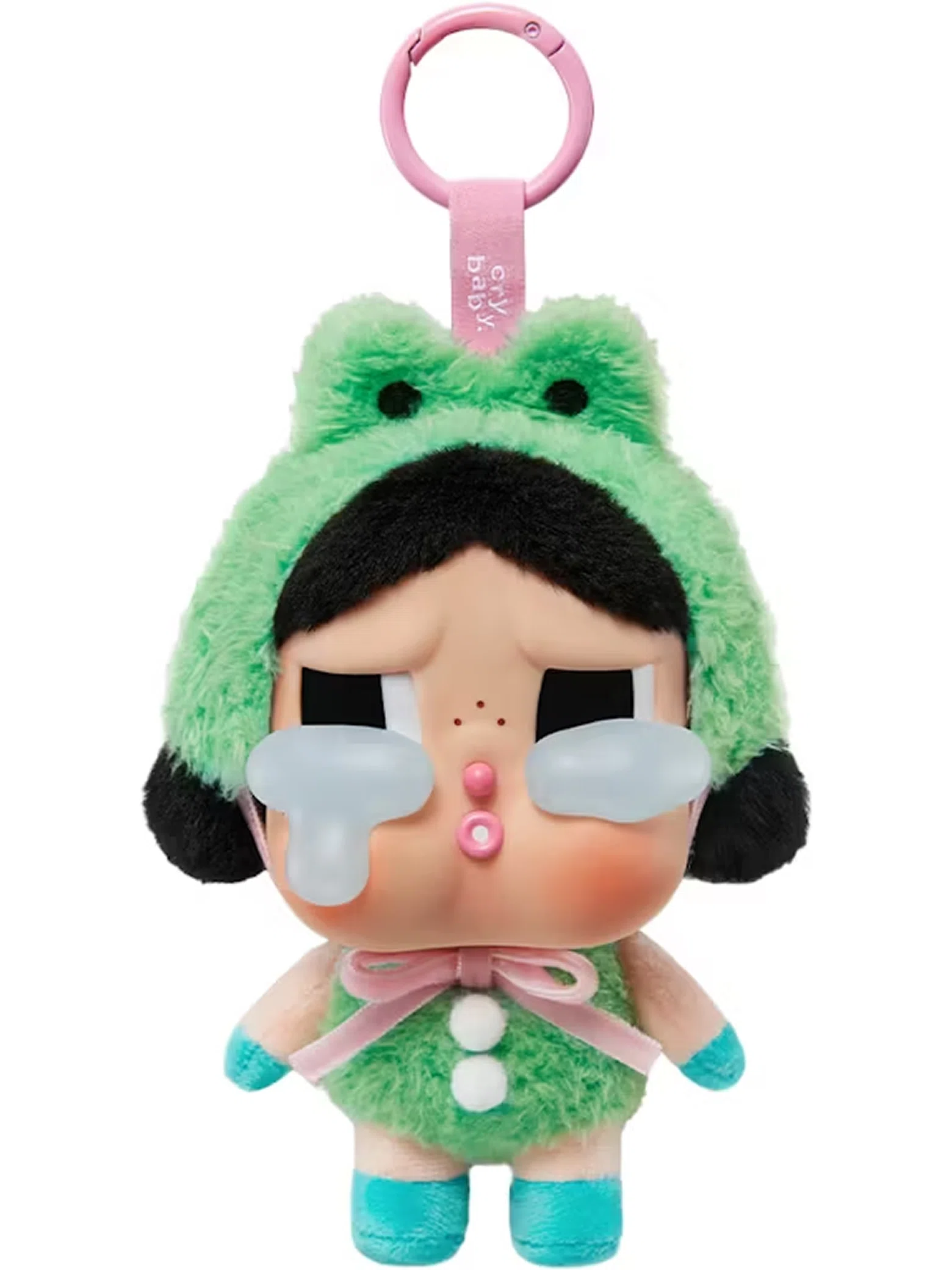 Брелоки Pop Mart CryBaby Crying Again Series Vinyl Face Plush "What a Frog" | Farsel