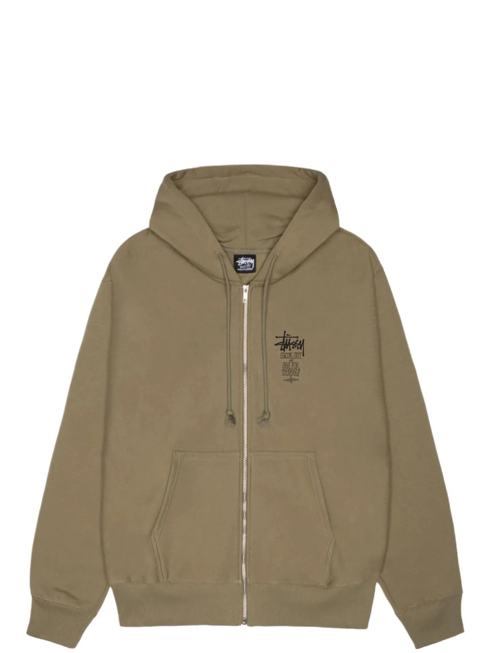 Худи Stussy Swim Out Zip Hoodie "Army" | Farsel