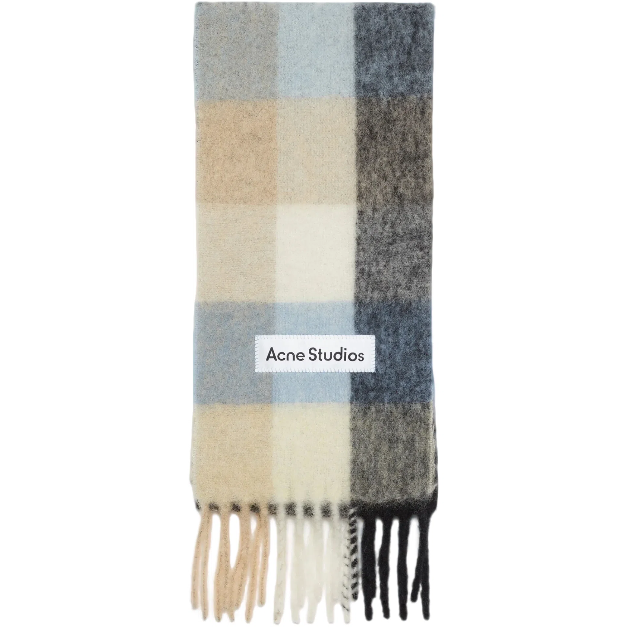 Шарфы Acne Studios Mohair Checked Scarf "Blue / beige / black" | Farsel