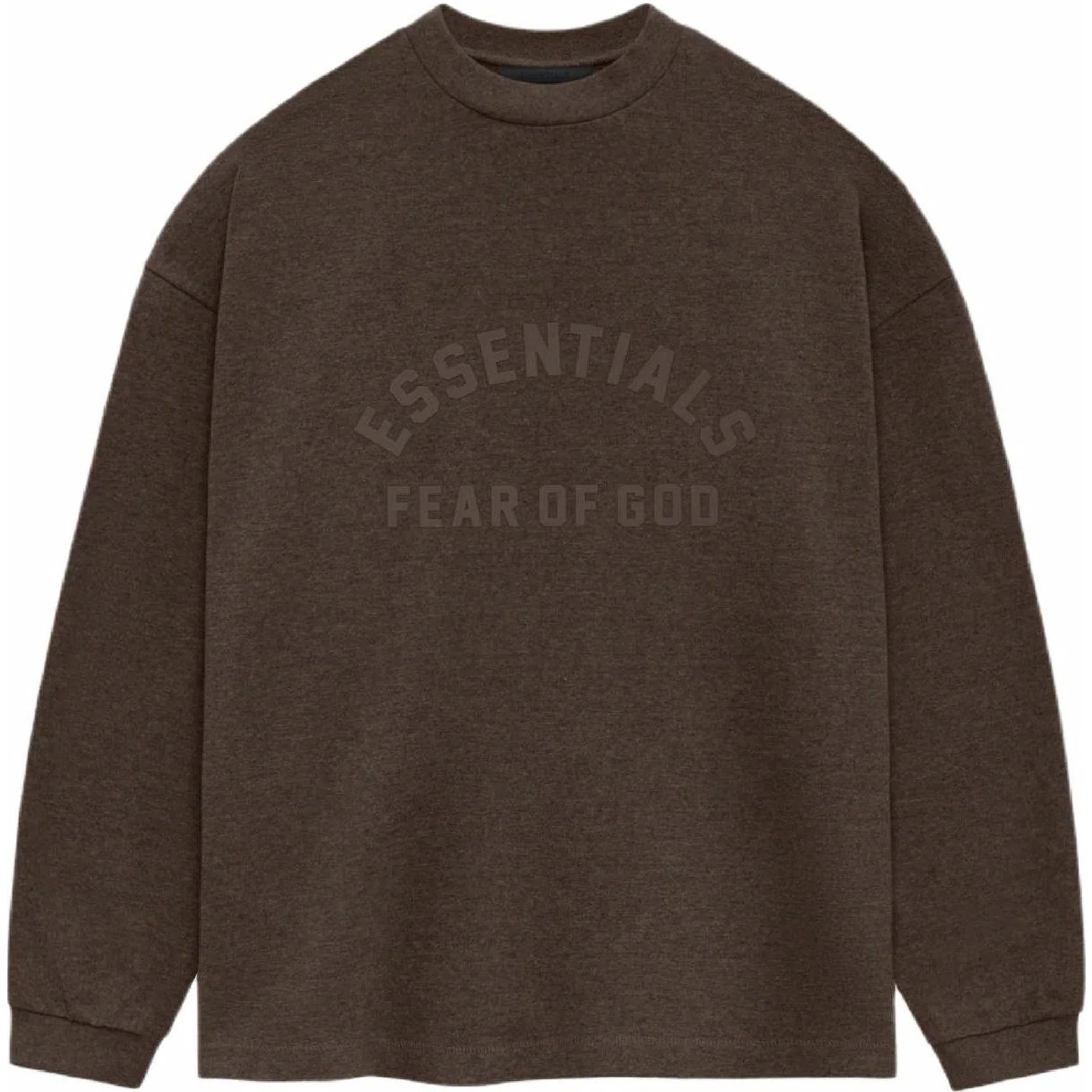 Лонгсливы Fear of God SS24 Essentials Heavy Long-Sleeve Tee "Heather Wood" | Farsel