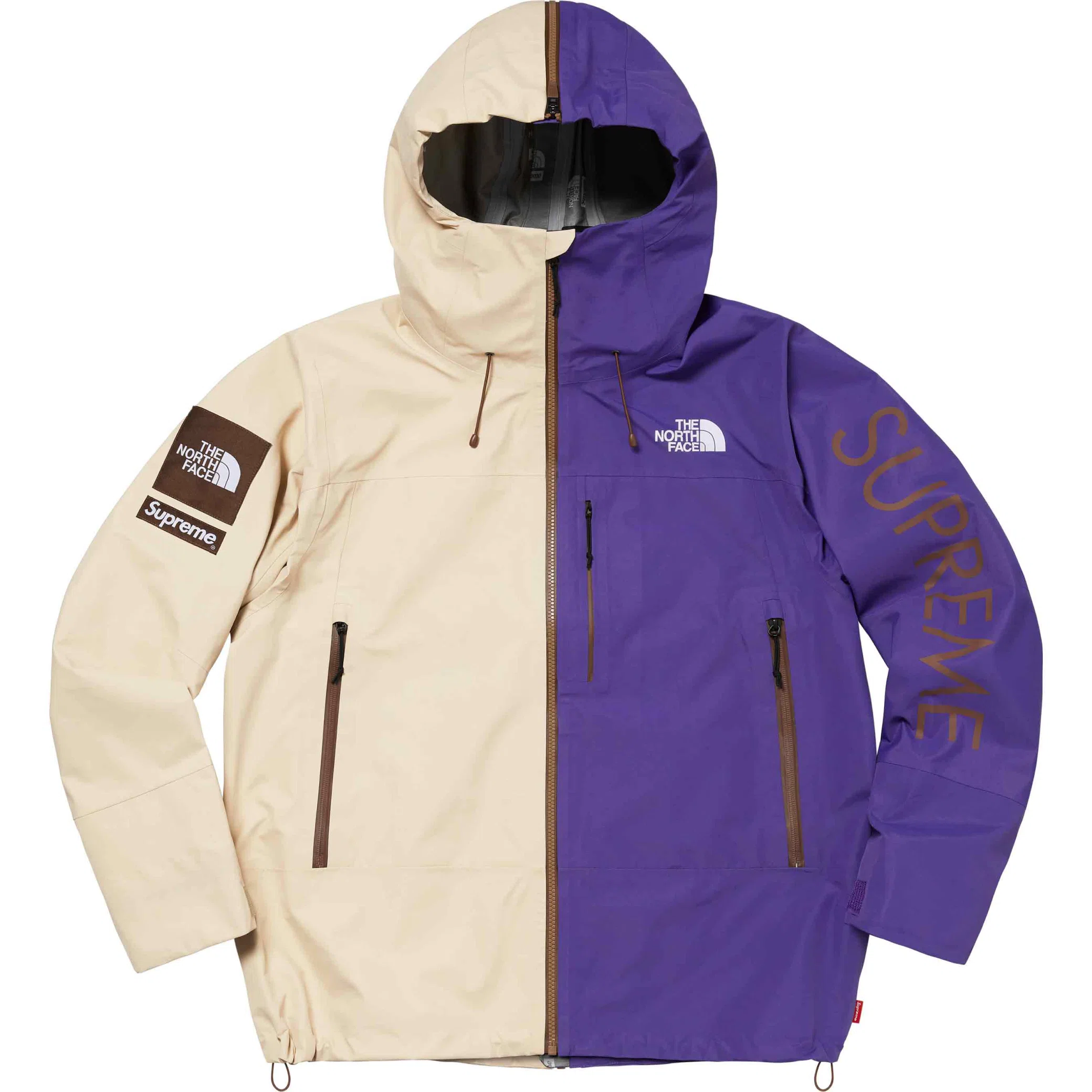 Куртки Supreme SS24 The North Face Split Taped Seam Shell Jacket "Tan" | Farsel